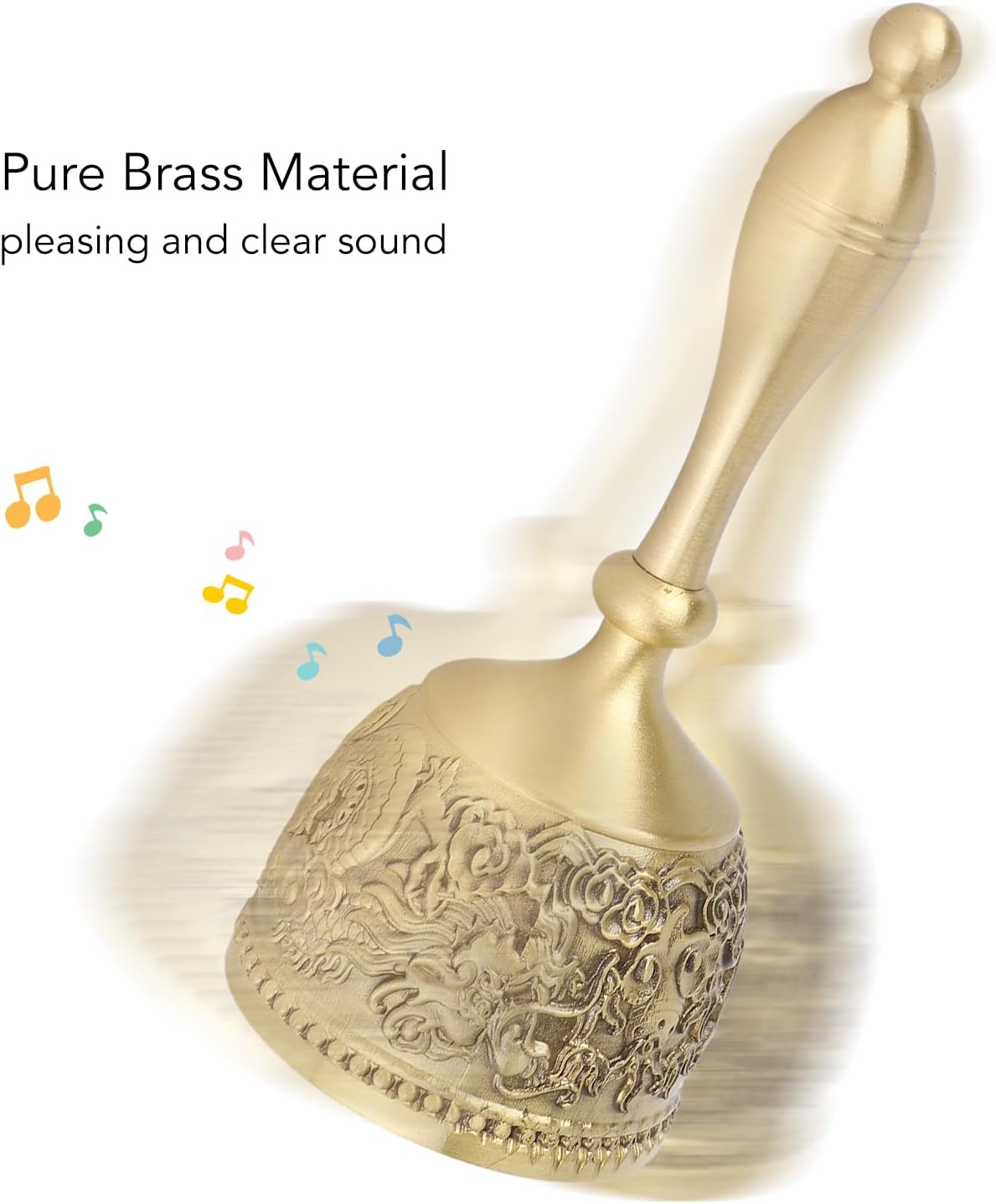 EBTOOLS Exquisite Engraved Brass Wedding Bell Call Bell Decorative Bell