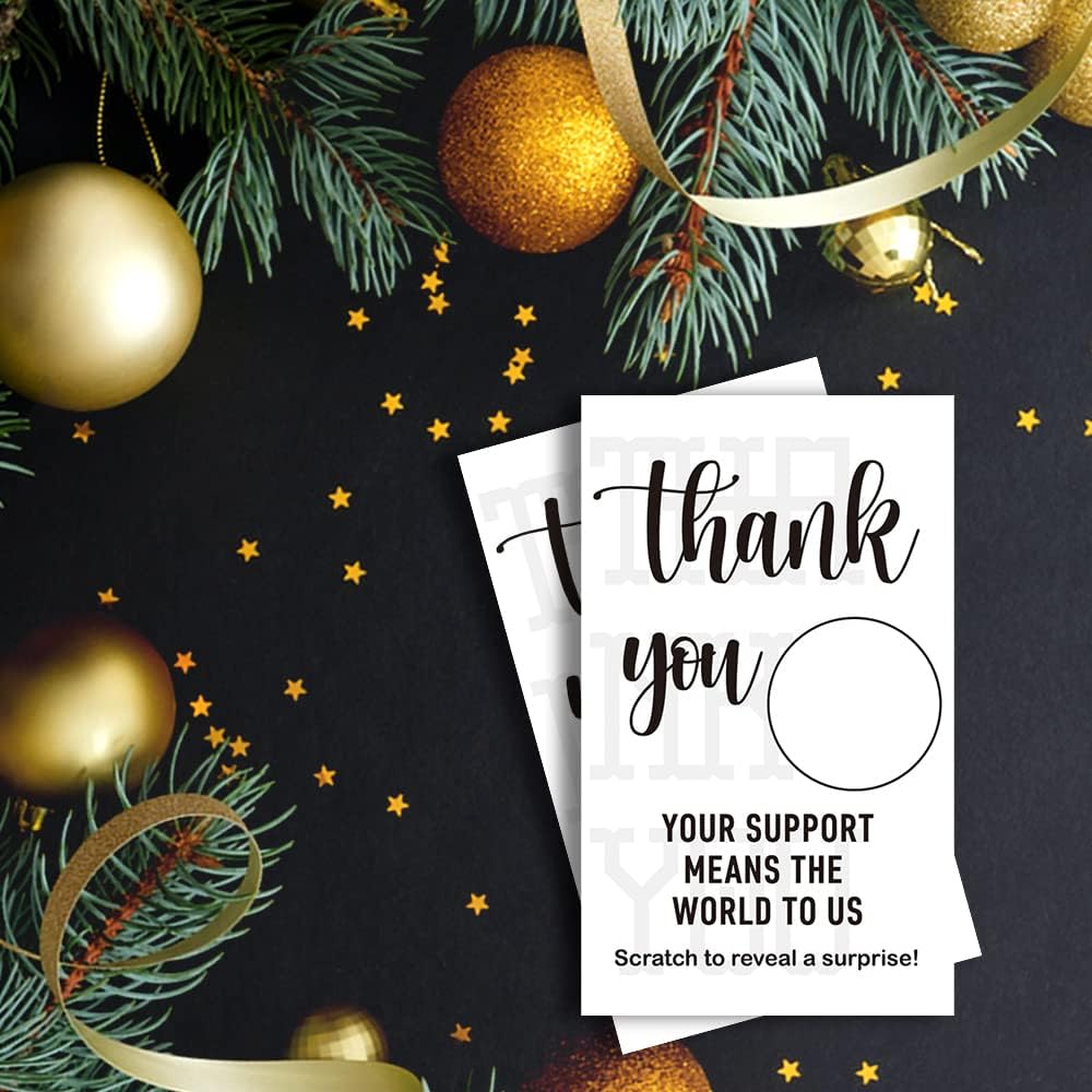 Haizct 50 Pack Thank You Scratch Off Cards for Events 1