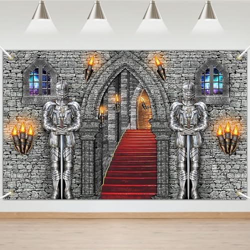 Avezano Medieval Banner for Castle Backdrop Party Decor