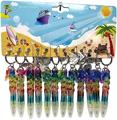 WARM FUZZY Mini Ballpoint Pens with Butterfly Keychain