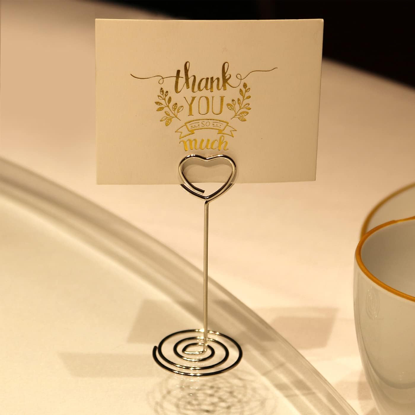 Silver Wedding Table Numbers Holder 20 Pack