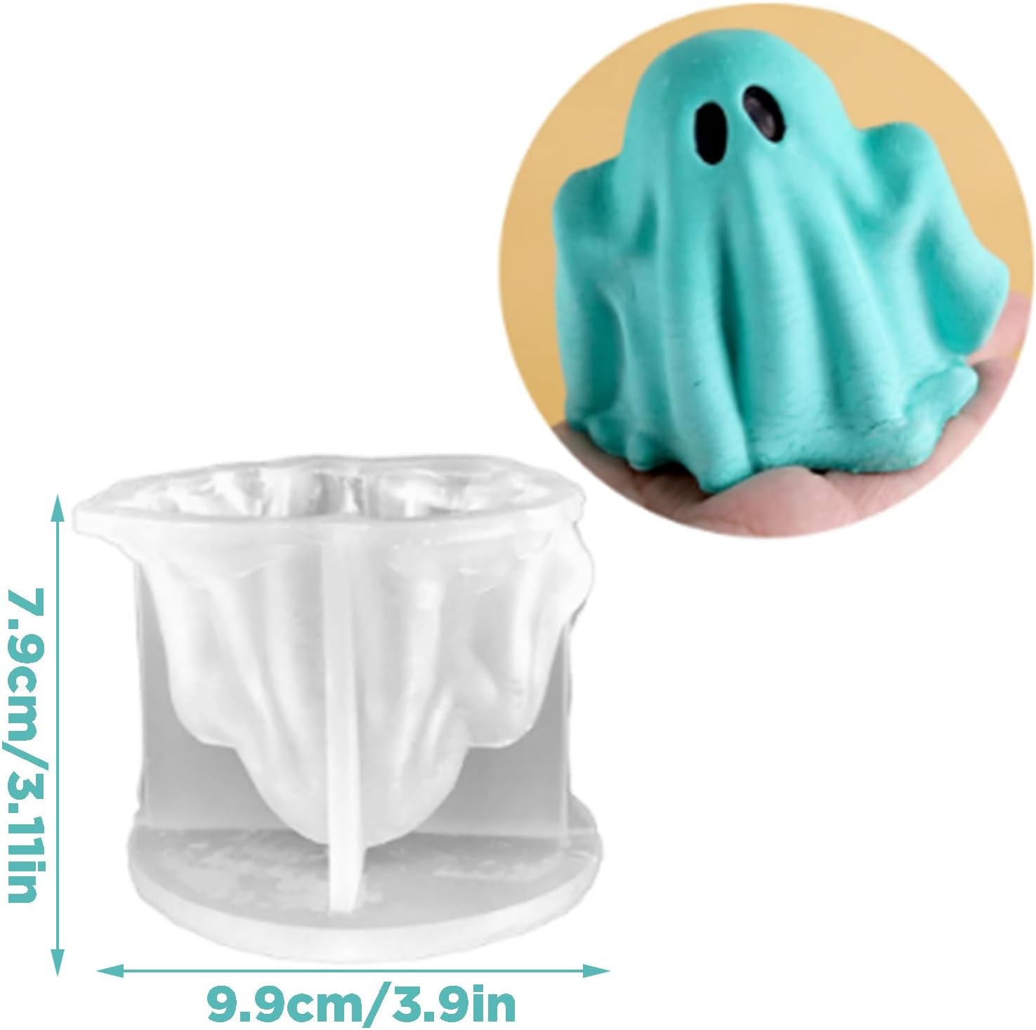 Halloween Ghost Candle Silicone Mold DIY Kit