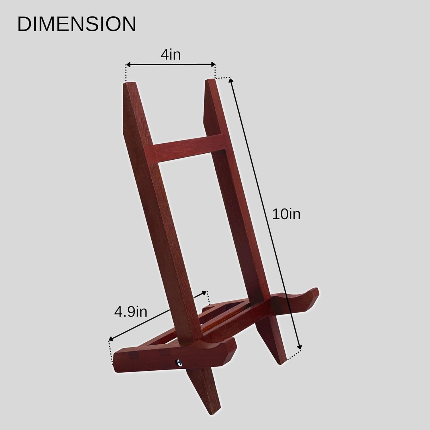9 Inch Tabletop Easel Stand 4-Pack Walnut Finish