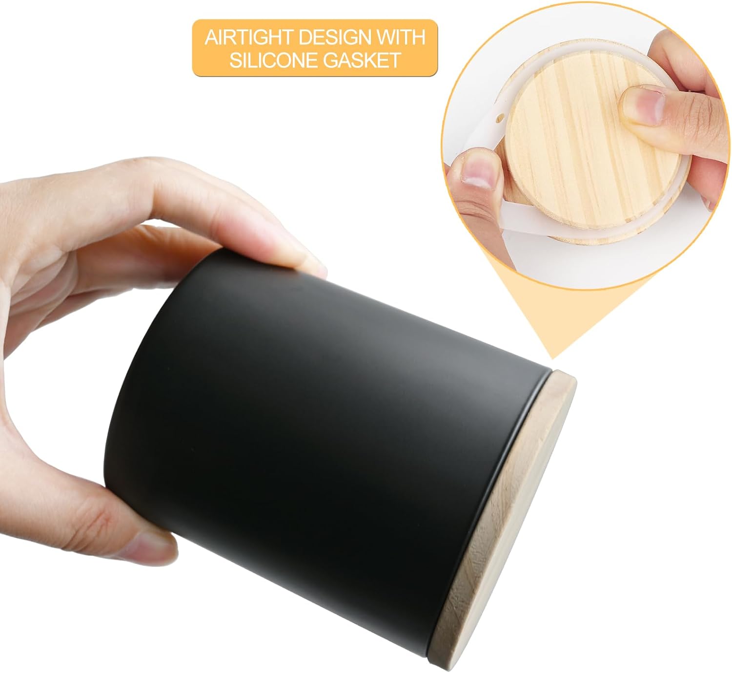 10 Oz Thick Candle Jars 15 Pcs with Wood Lids Matte Black