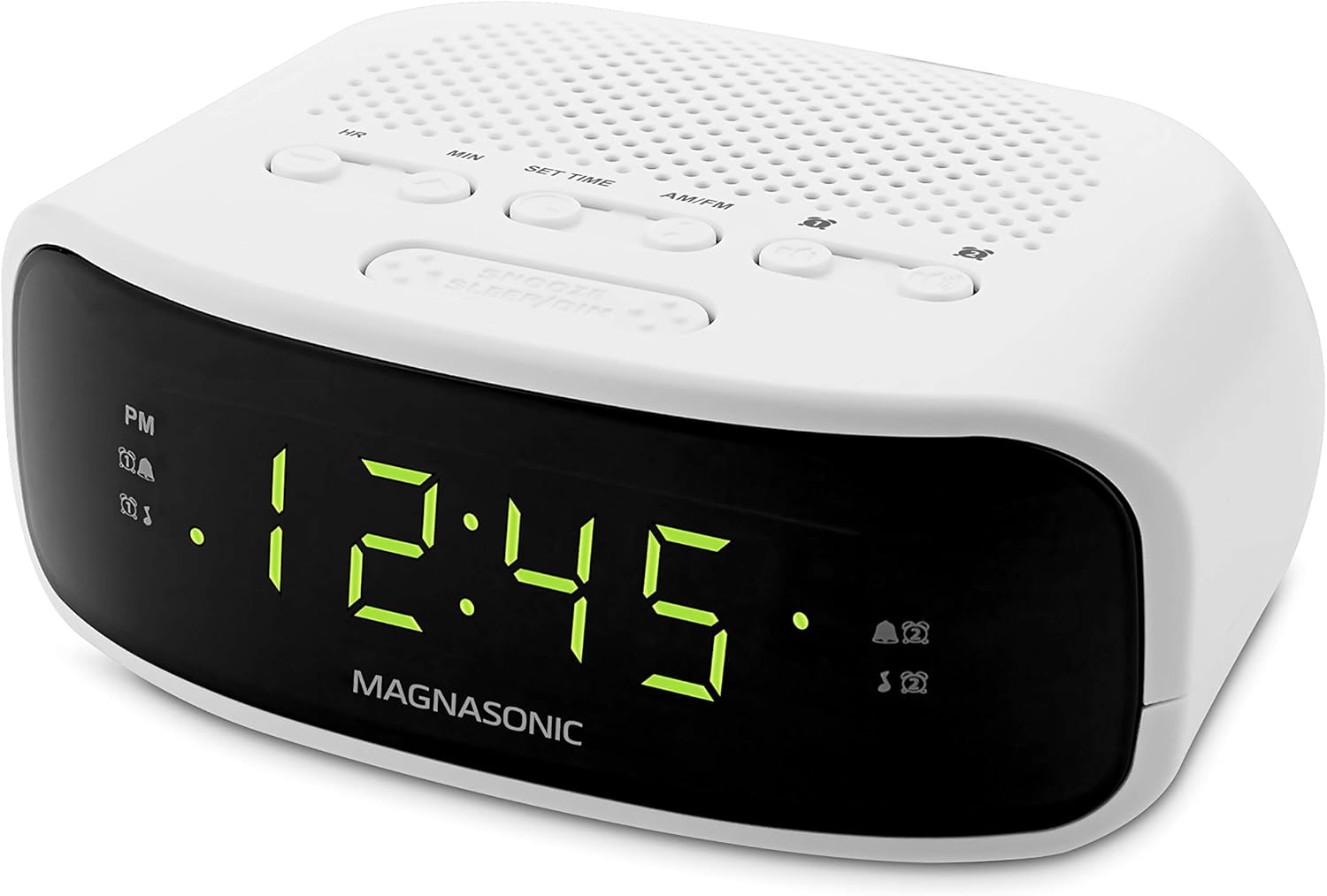 Magnasonic Digital AM FM Clock Radio with Dual Alarm and Sleep Function