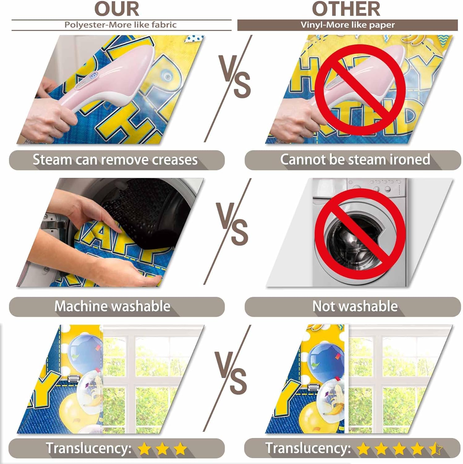 Yellow Jeans Cartoon Birthday Photo Background