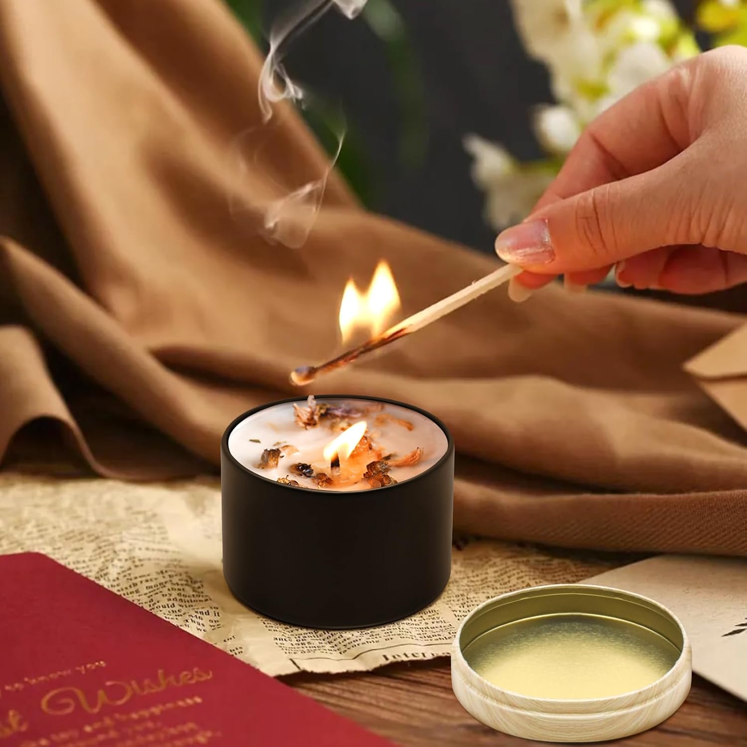 48-Pack Candle Jars with Metal Lids for Candle Making