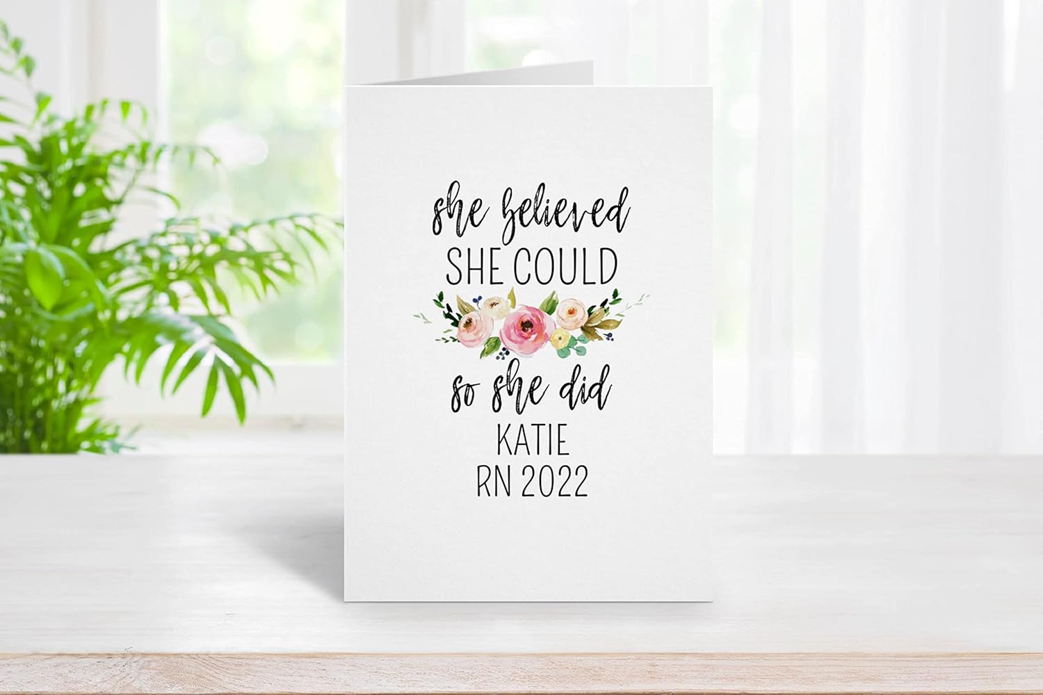 She Believed She Could So She Did Greeting Card
