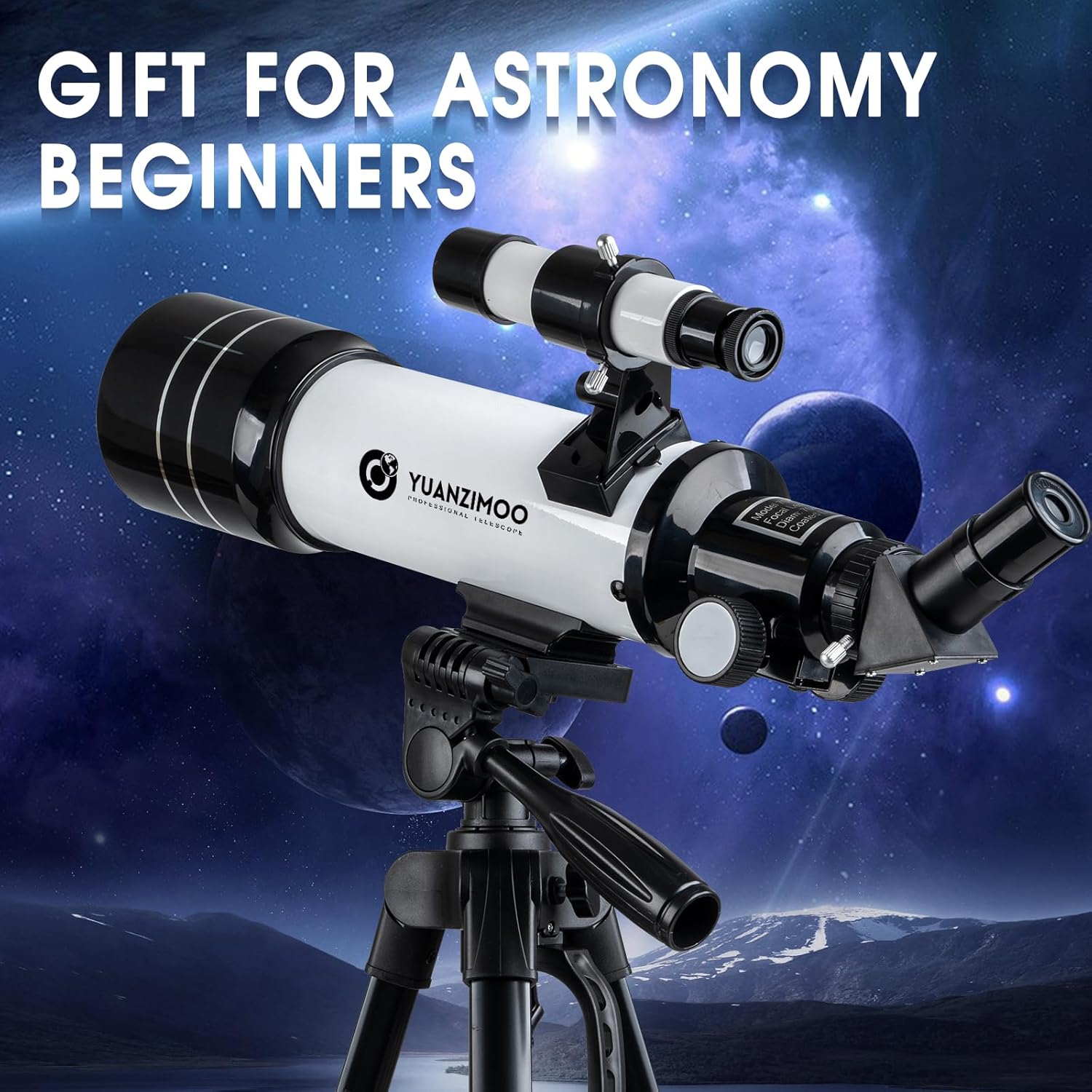 YUANZIMOO 70mm Telescope with Tripod and Carrying Bag Black