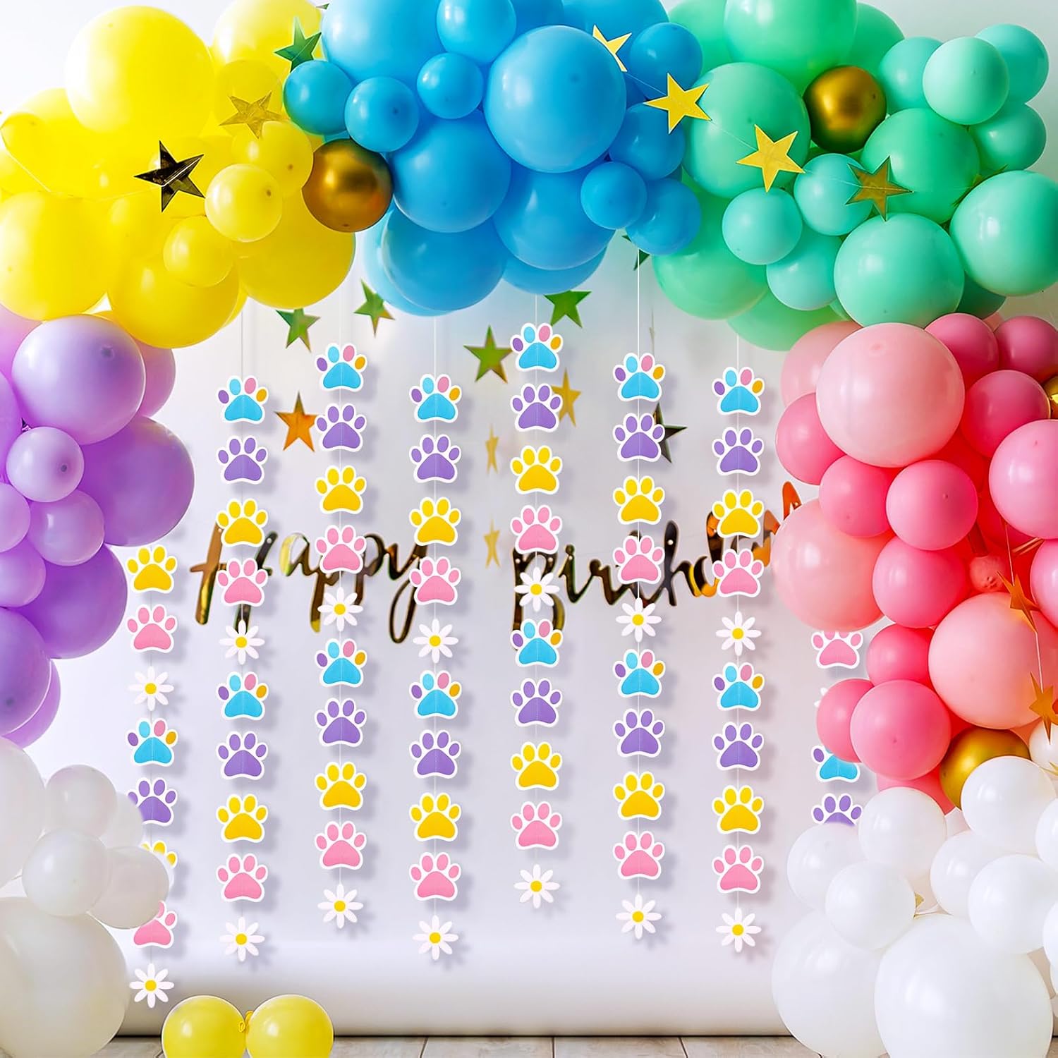 8-Pack Blue Dog Birthday Decorations for Parties