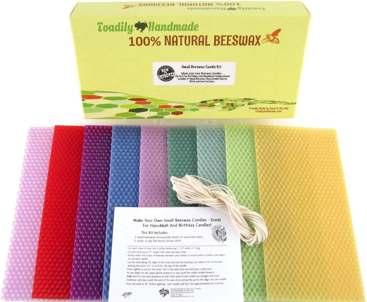 Toadily Handmade Beeswax Candle Kit