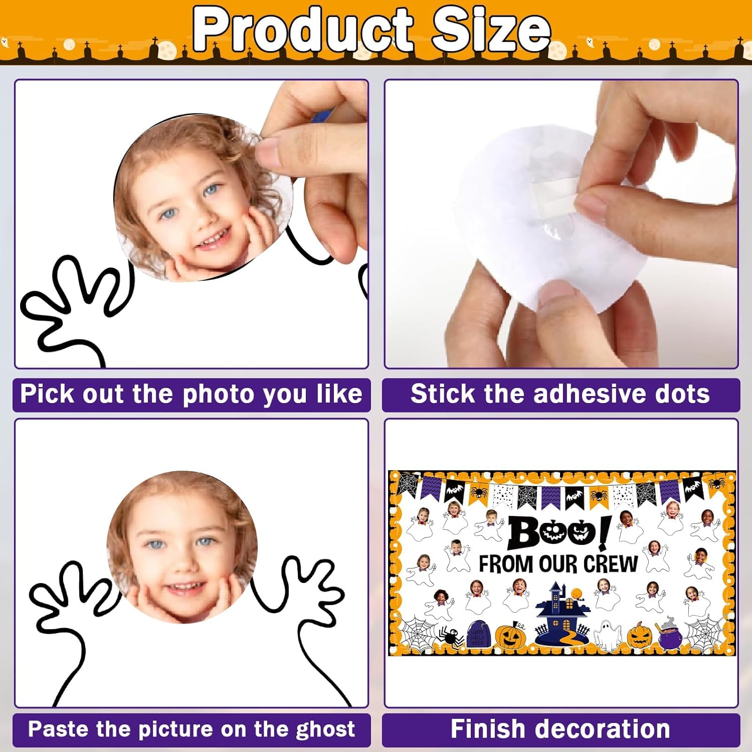 Halloween Ghost Bulletin Board Set for Classroom Decorations