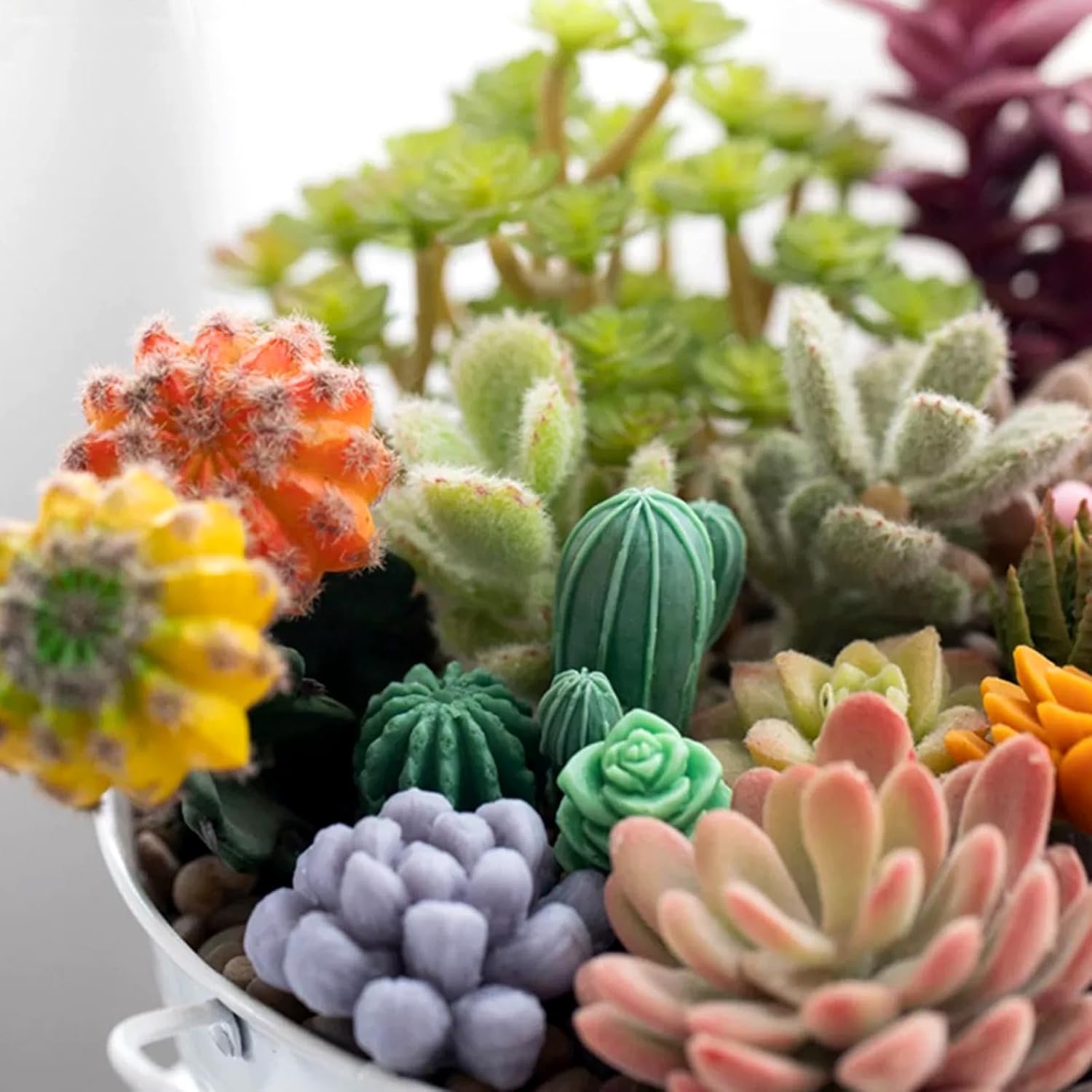 10 Pcs Succulent Cactus Silicone Candle Soap Mold