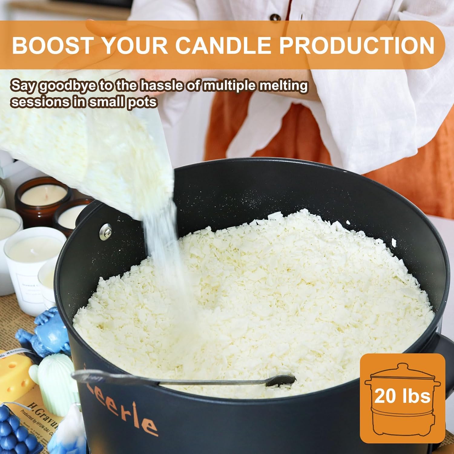 Leerie 10Qts Commercial Wax Melter for Candle Making