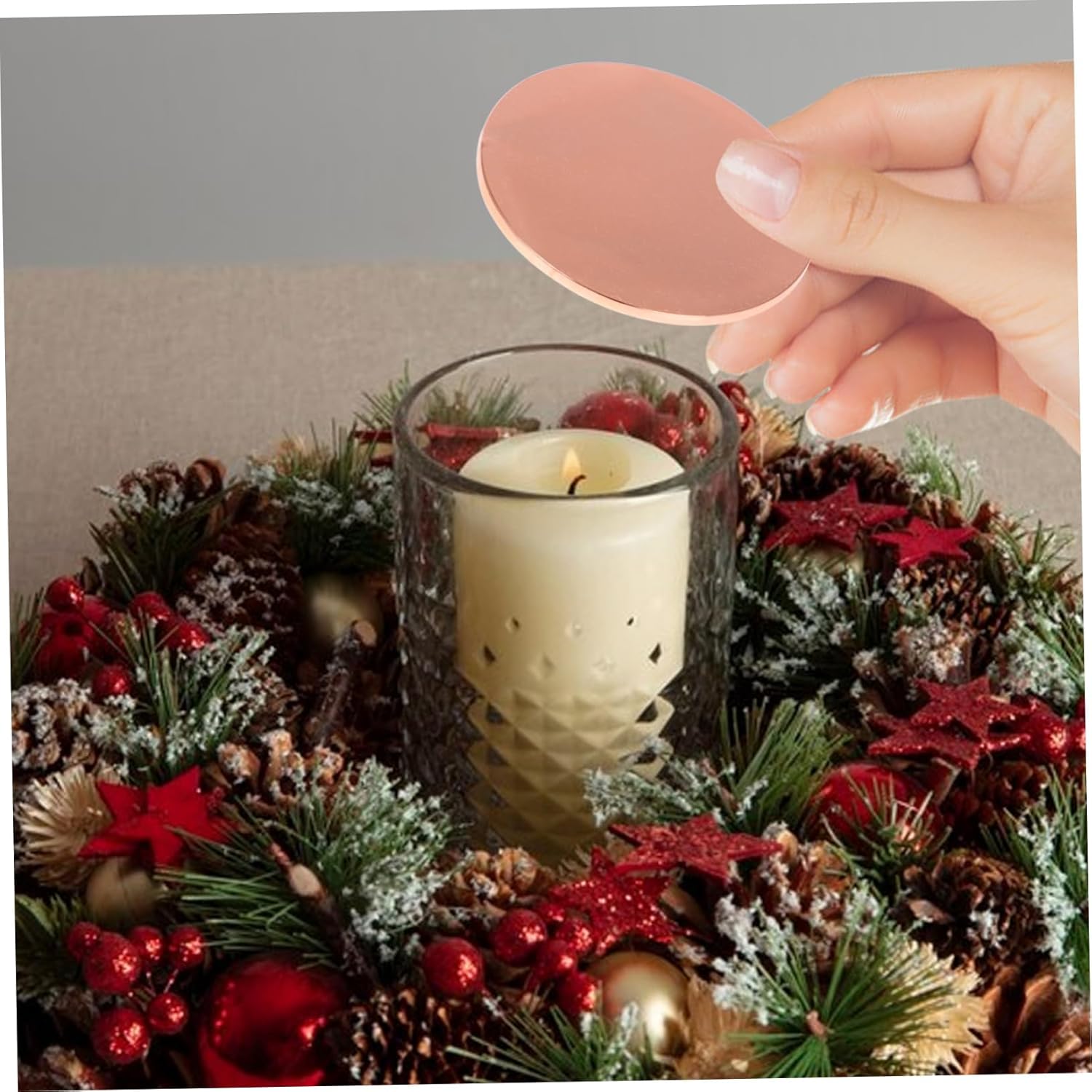 BESPORTBLE Zinc Alloy Candle Jar Lid Decorative Replacement Topper