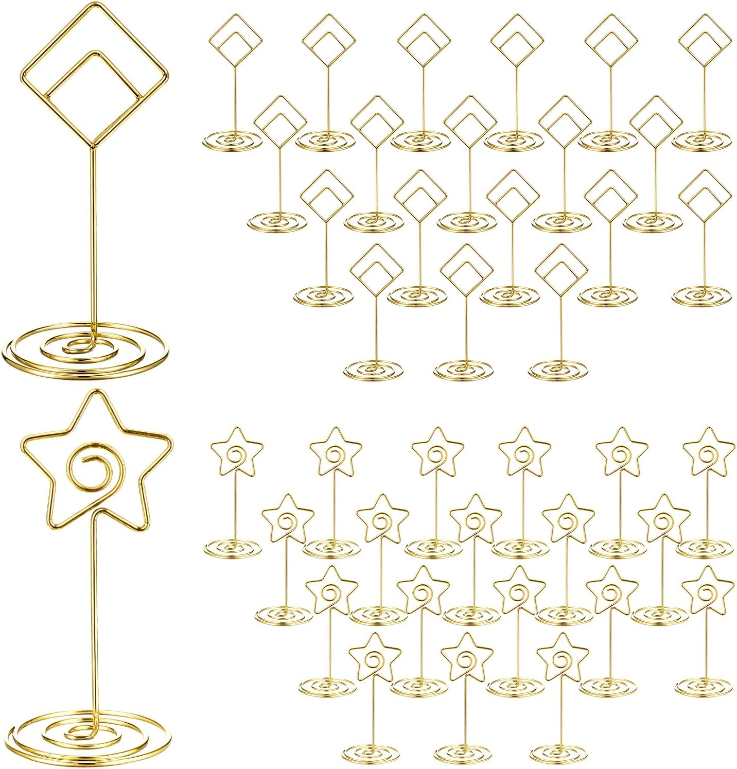 40pcs Table Number Holders with Gold Finish for Weddings and Parties
