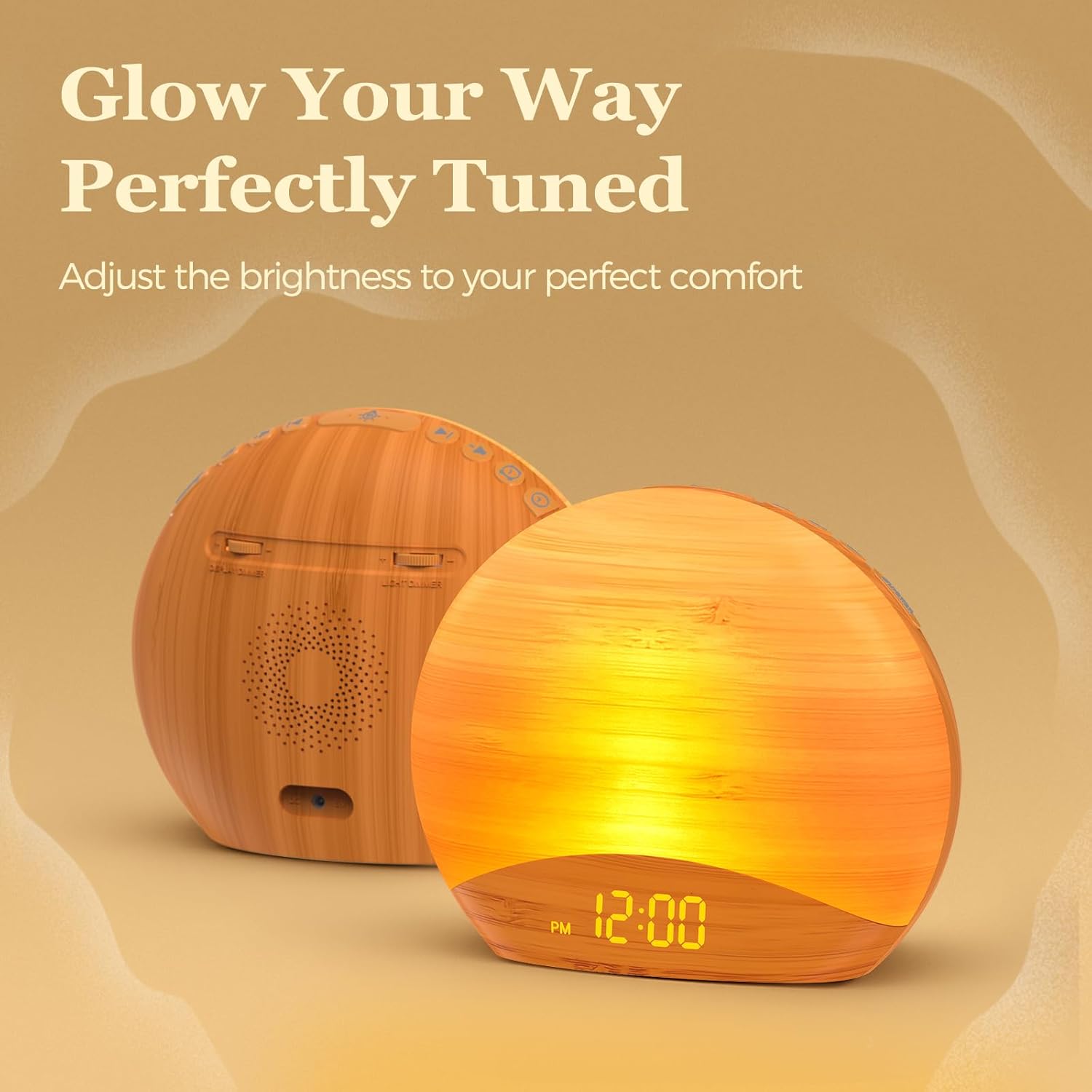 REACHER Sunrise Alarm Clock with Bluetooth and FM Radio