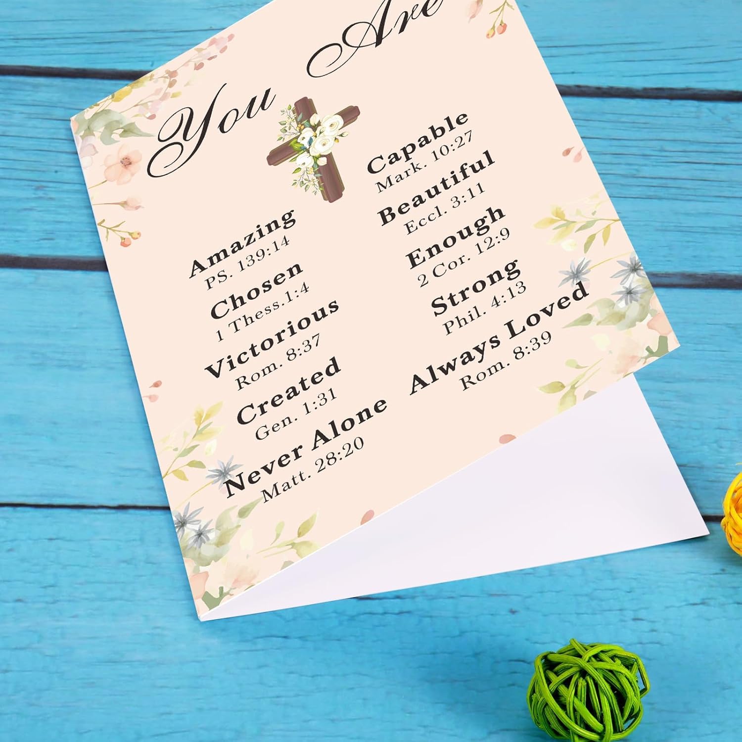 ZZP Baptism Card for Girl Confirmation Communion Gift