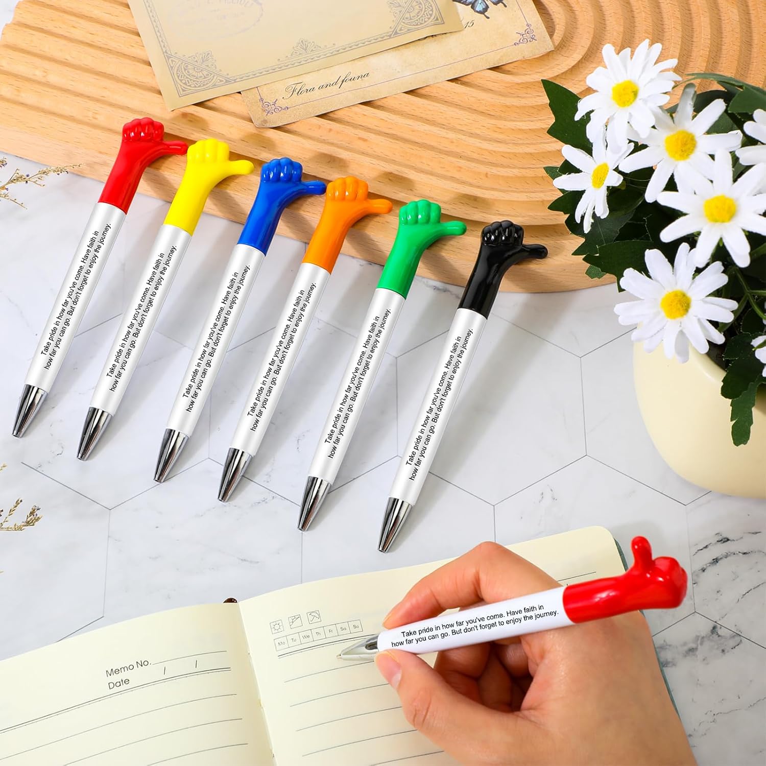 Kosiz 30 Pcs Motivational Thumb Up Pens for Students