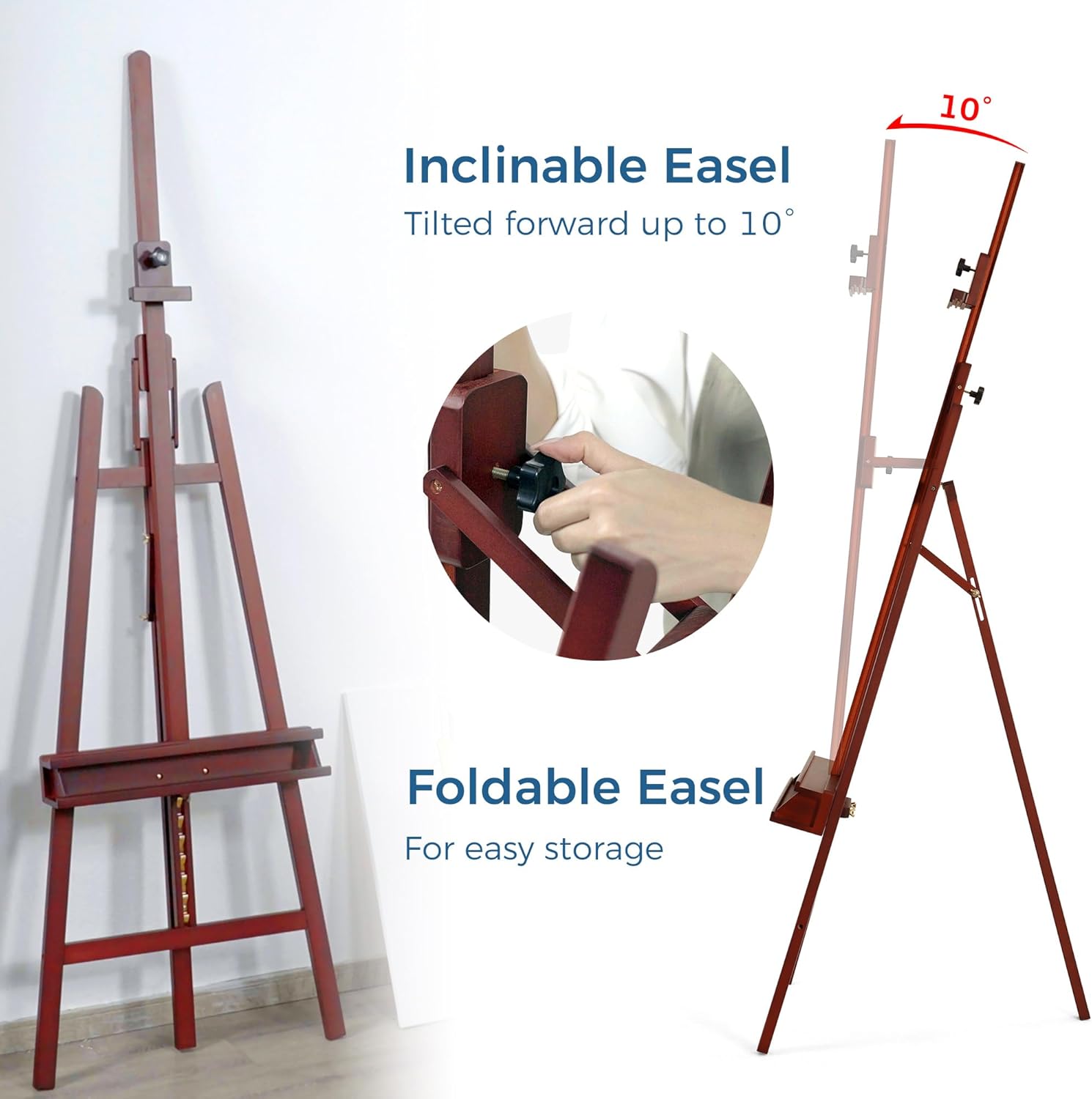 VISWIN Adjustable Inclinable A-Frame Easel Stand for Painting and Display