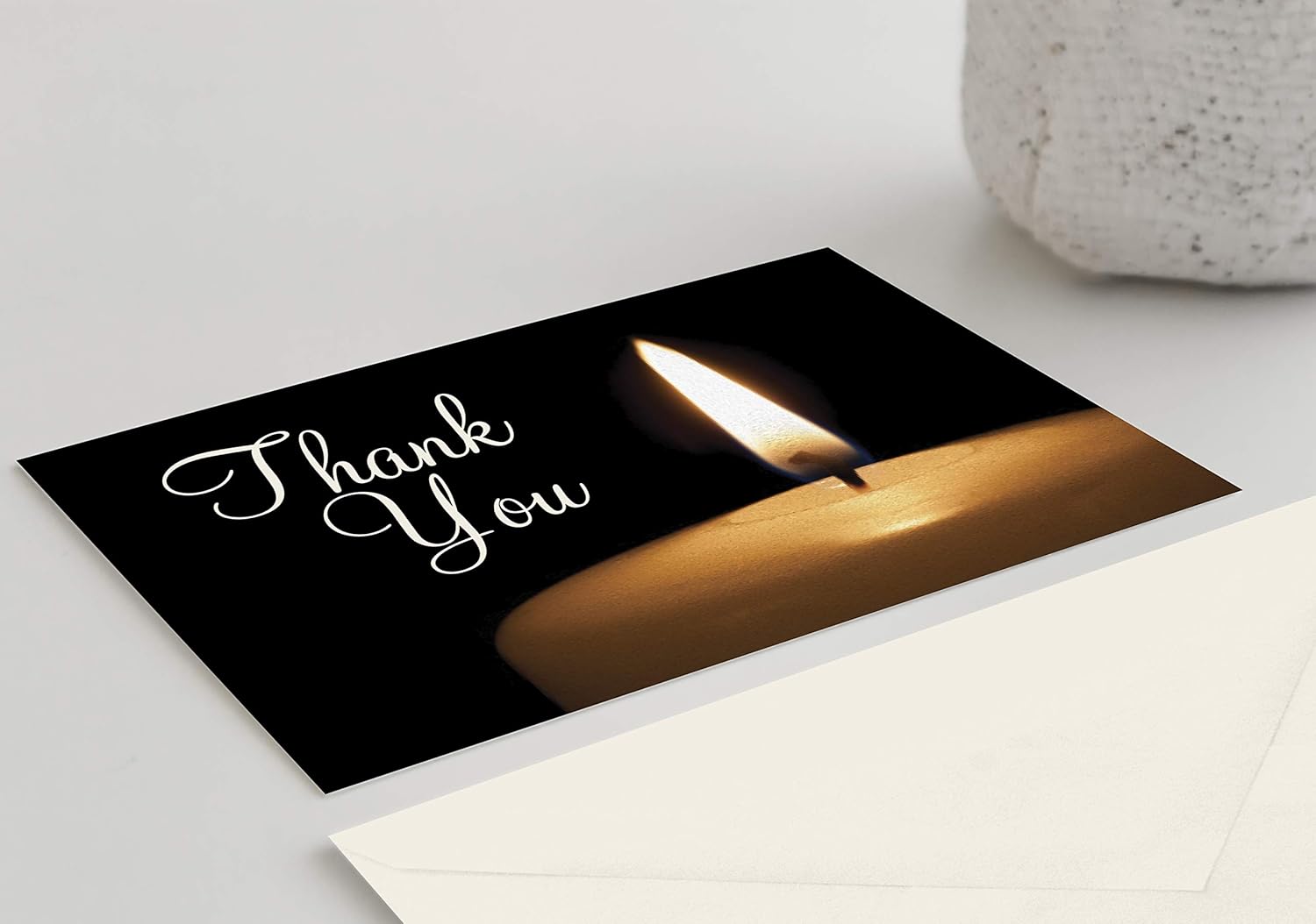 MPC Brands Personalized Funeral Thank You Cards 50 Set Spiritual Candle