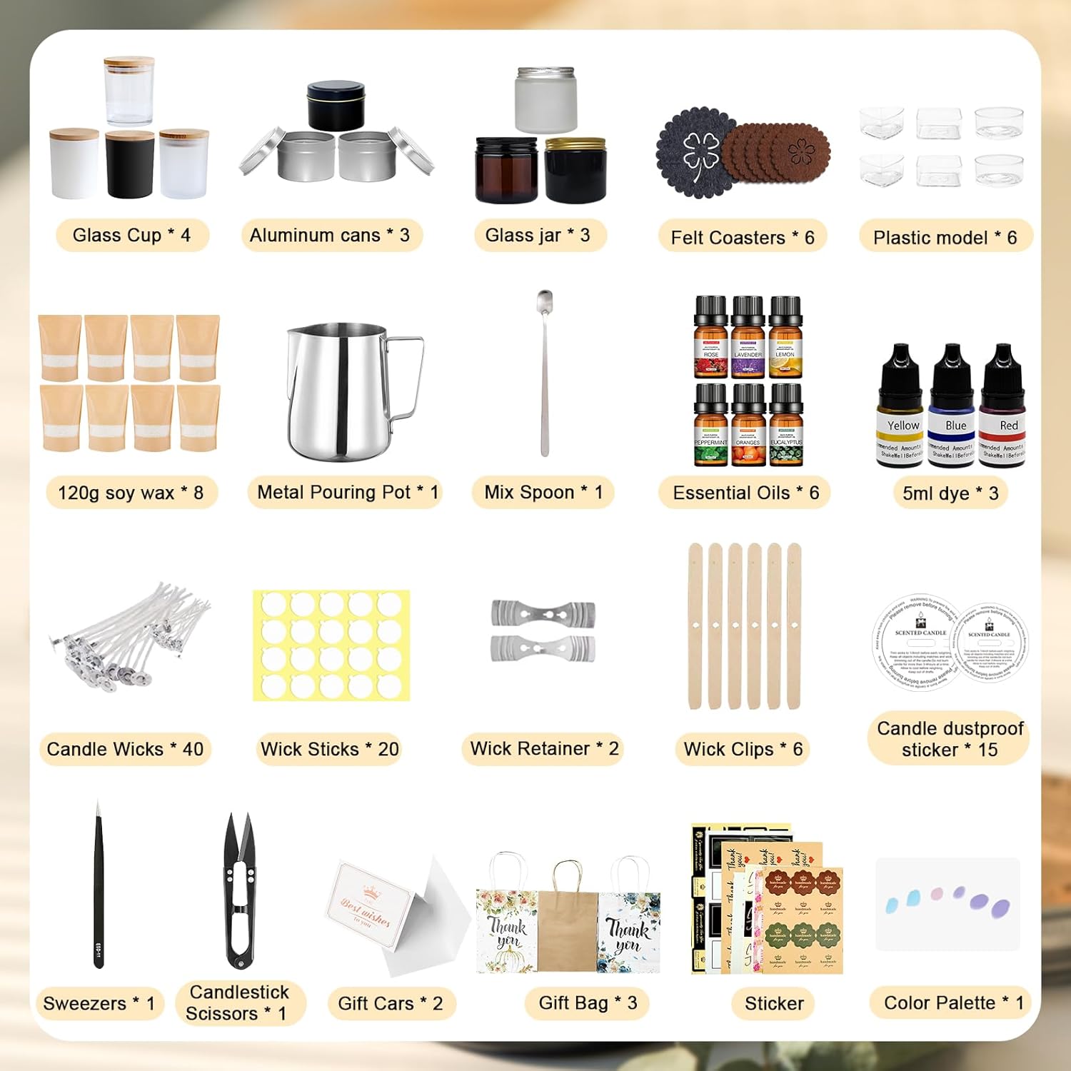 DOPXXBB Complete Candle Making Kit for Adults