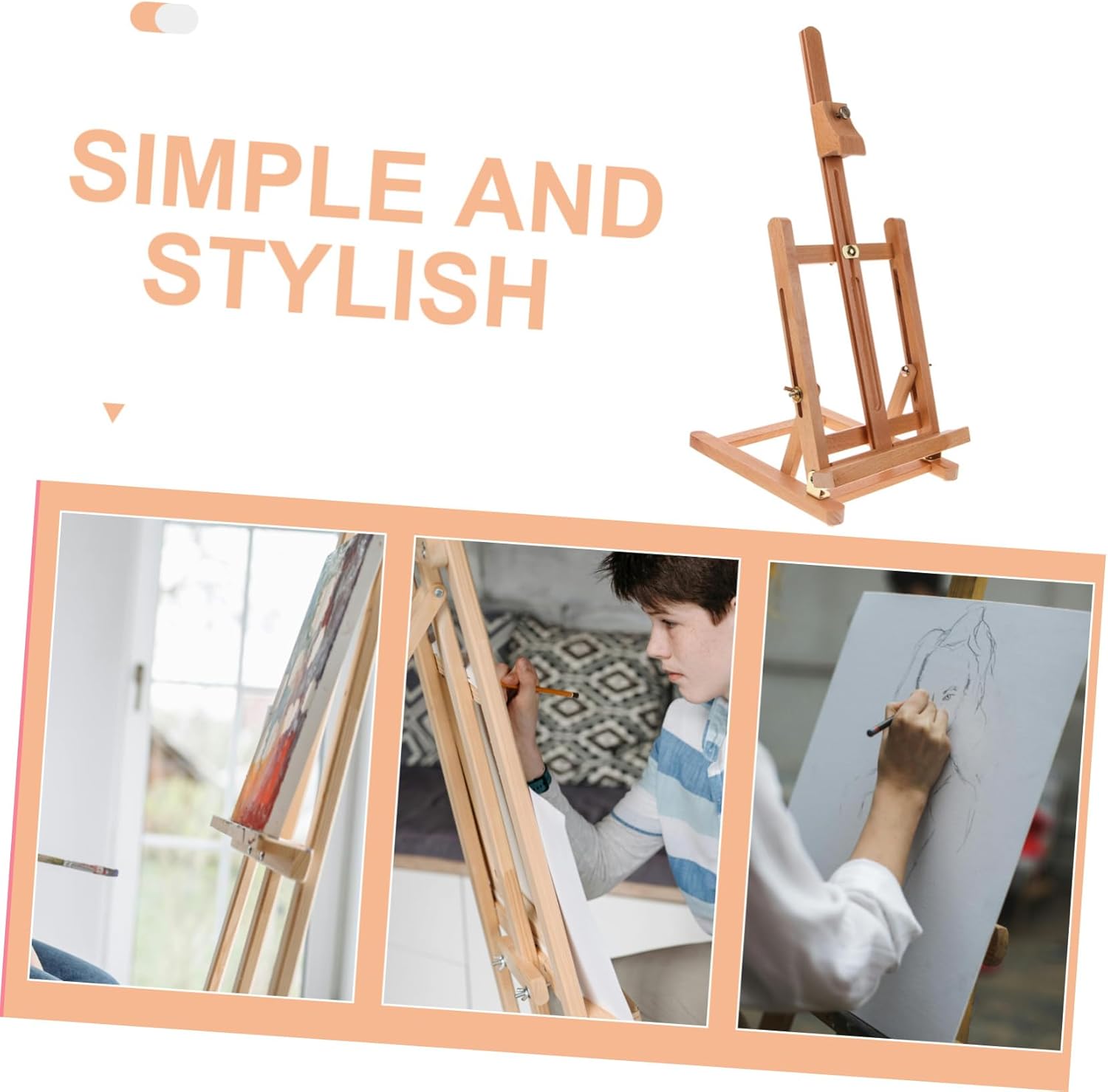 Compact Indoor Painting Easel Stand for Sketching and Display