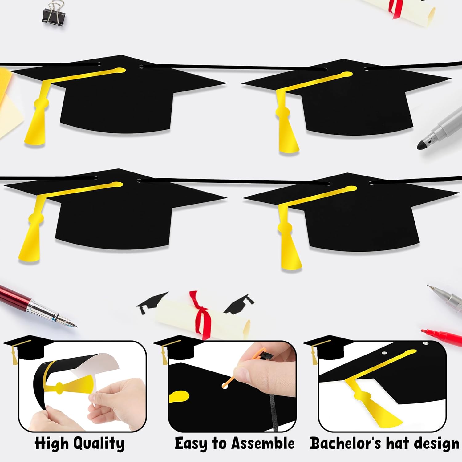 16PCS Graduation Decorations Banner 2025