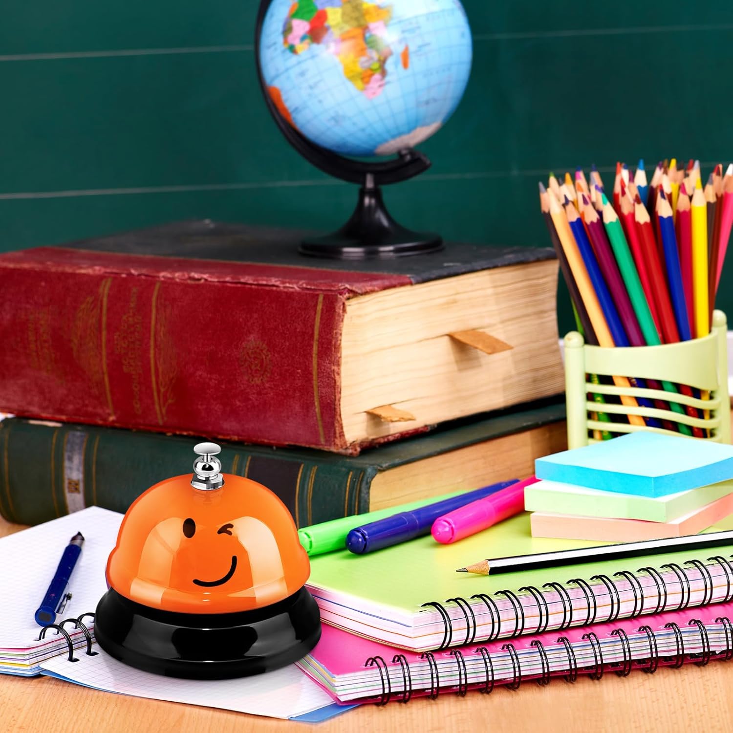 Hotop 3 Pcs Desk Bell with Smile Face Design