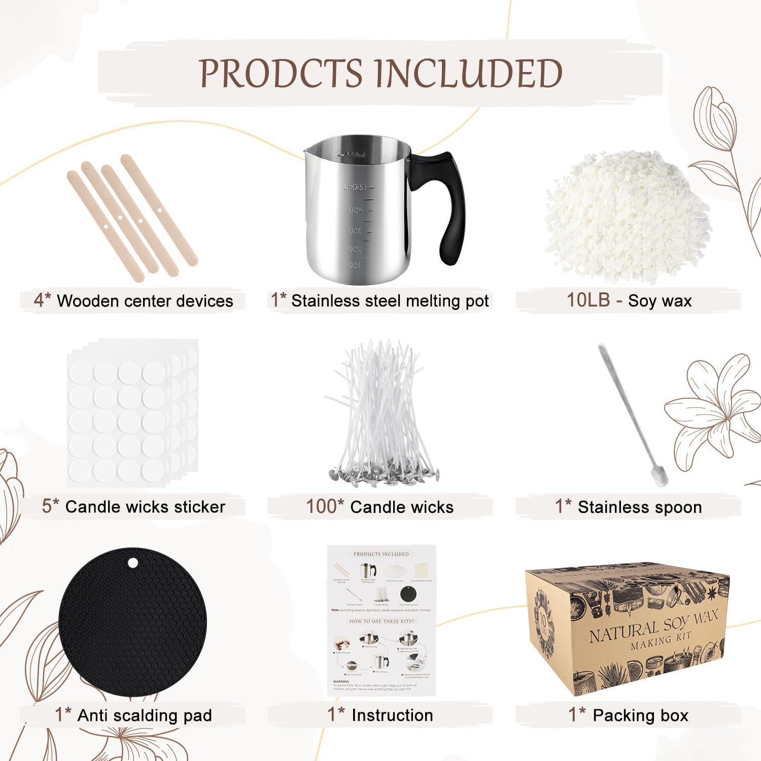 Candle Making Kit for All Ages Soy Wax Supplies