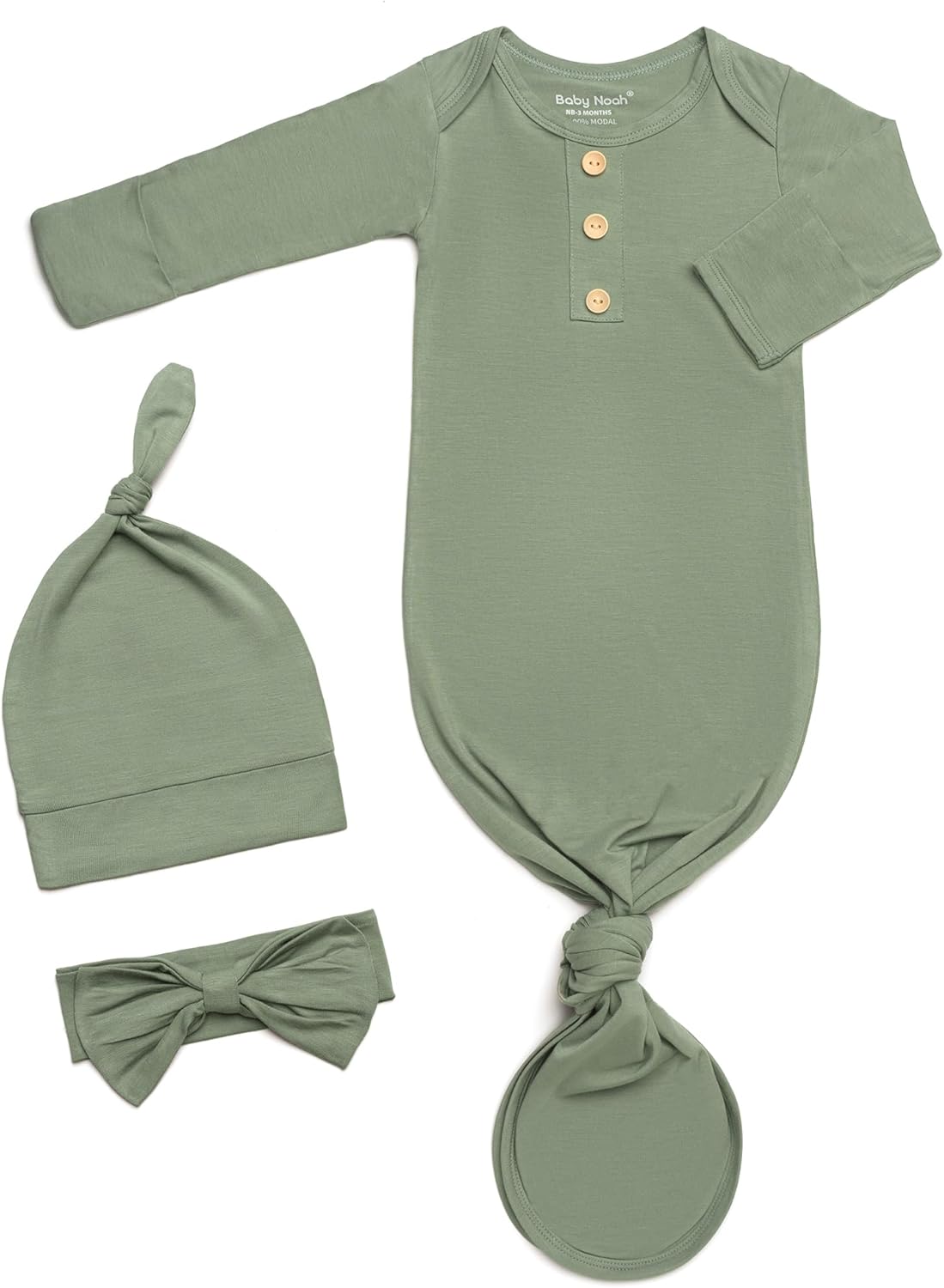 Noah Baby Knotted Gown for Newborn Photography