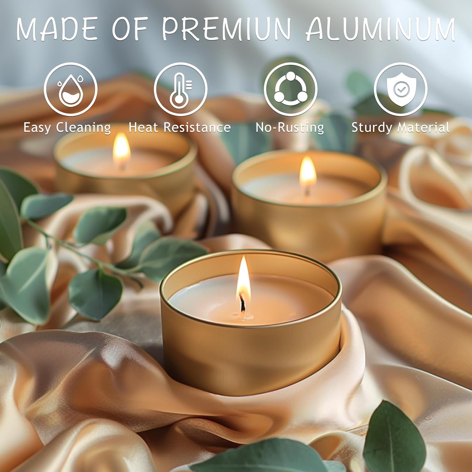 SUPMIND 48 Pack Candle Tins for Candle Making
