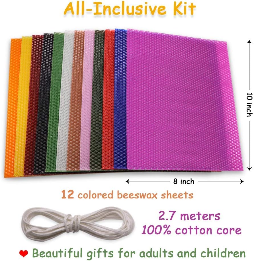 Tafuero Beeswax Candle Making Kit 12pcs Natural 10 x 8