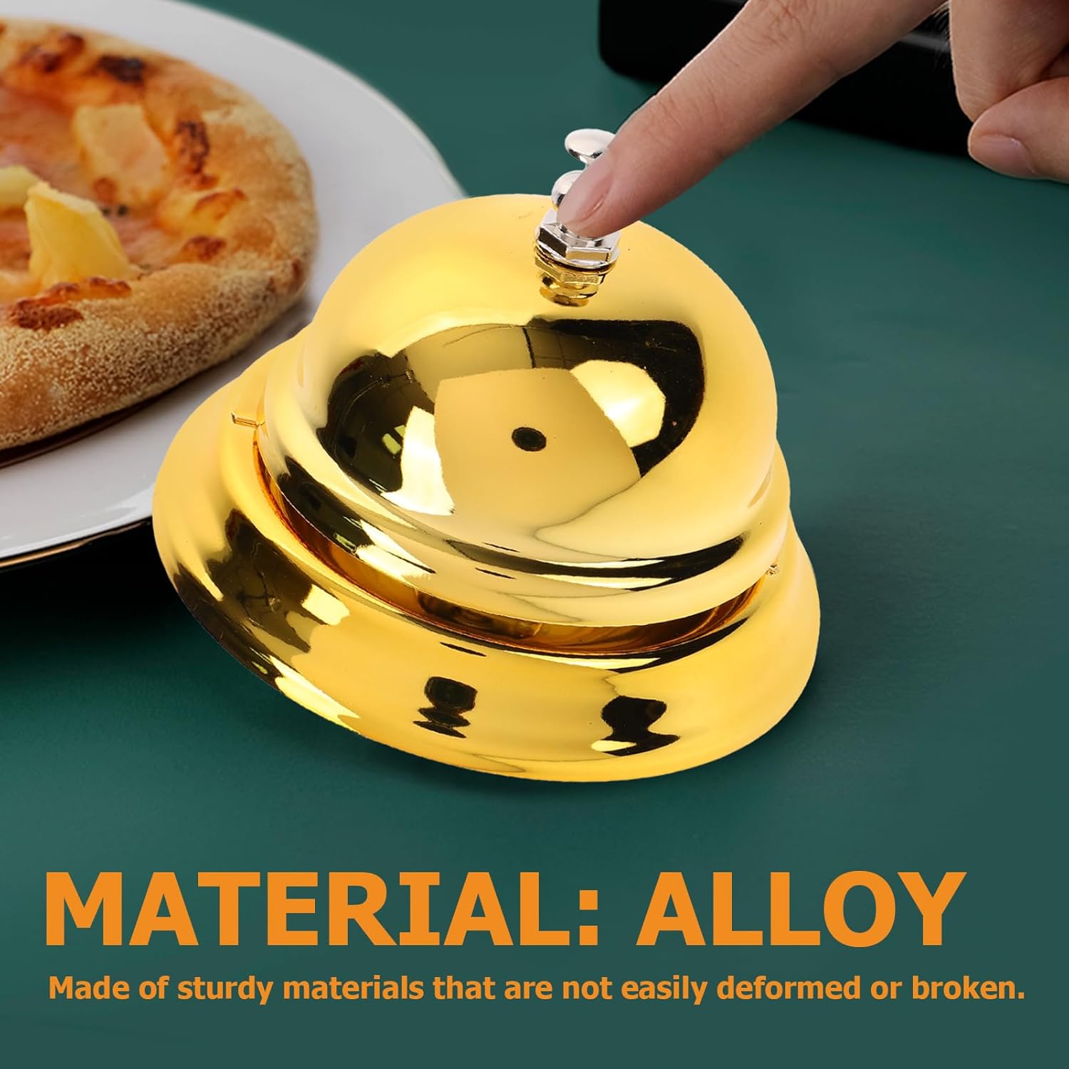 Golden Service Bell for Restaurants and Events