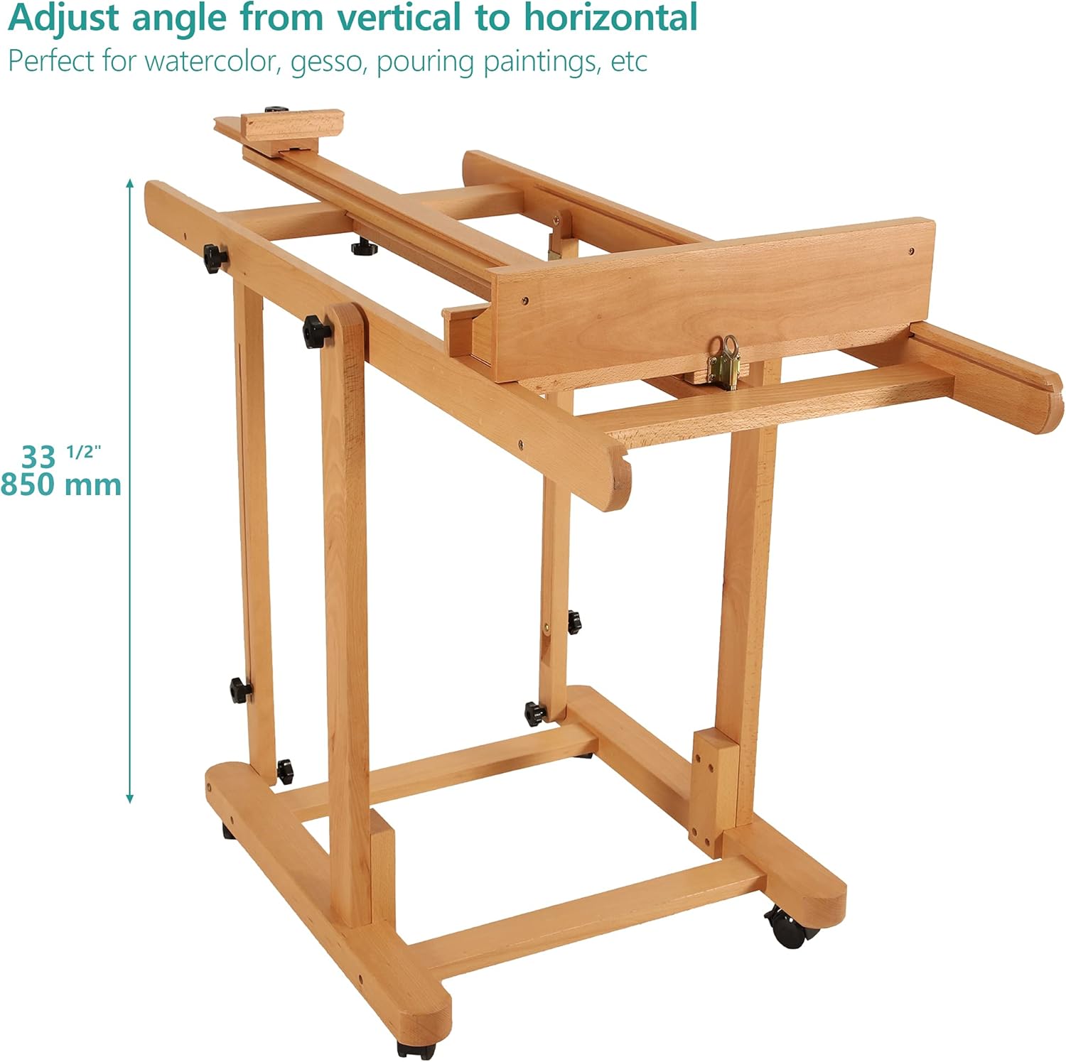 VISWIN Heavy Duty H Frame Easel with Storage and 4 Wheels