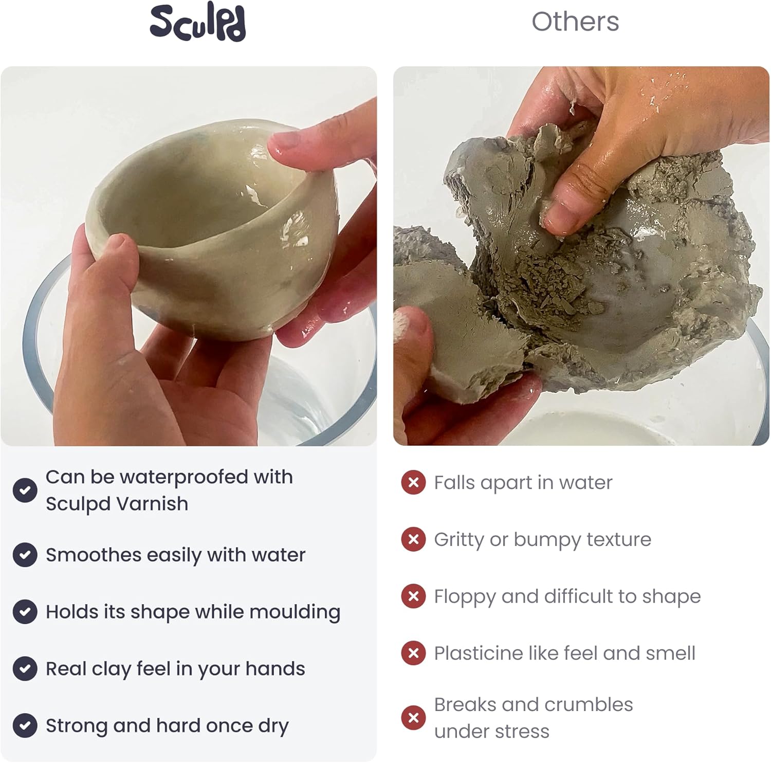 Sculpd Air Dry Clay - 22lbs Premium Sculpting Clay