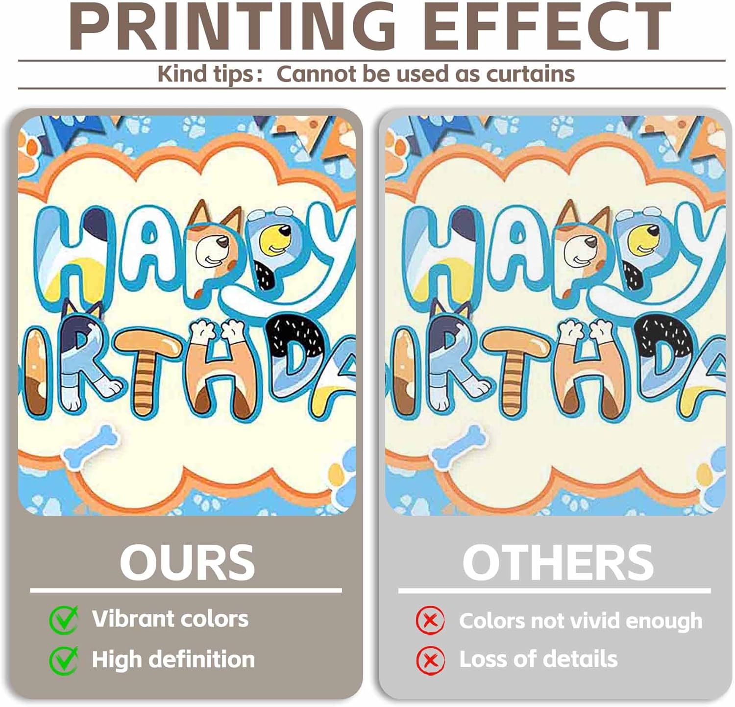 72x43 Inch Cartoon Blue Birthday Backdrop for Kids Photo Booth Props