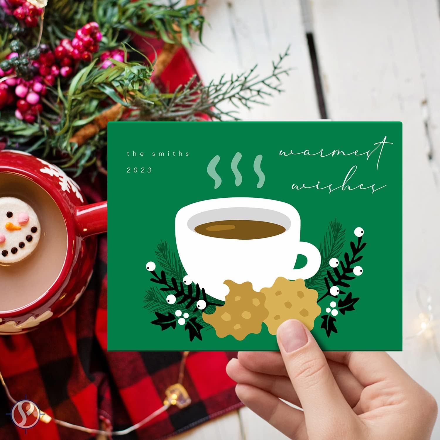 2026 Christmas Cards 50 Sets 25 Red 25 Green 5x7