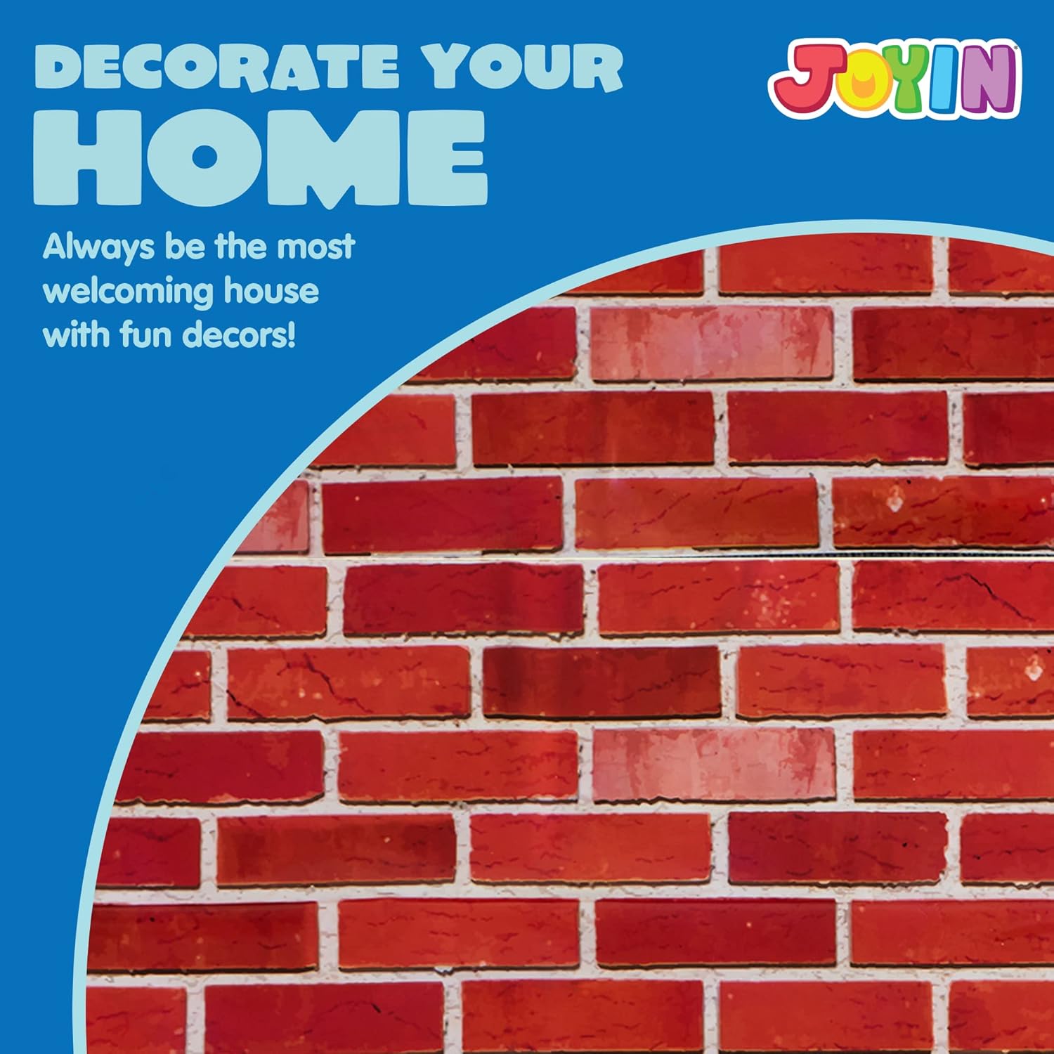 JOYIN Brick Wall Backdrop 4FT by 30FT Birthday Party Decorations