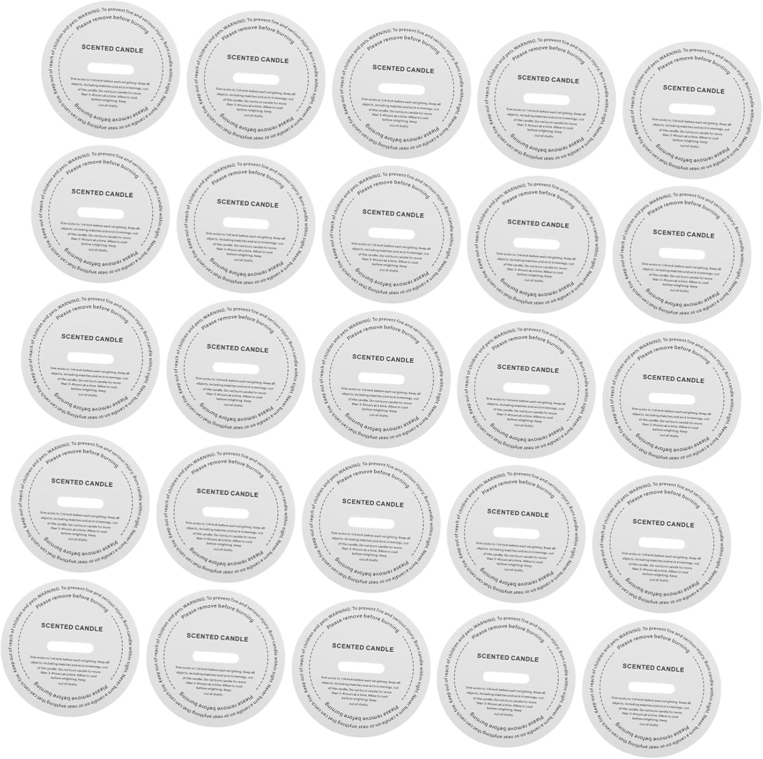 VILLFUL 100pcs Candle Dust Protectors White Paper Lids for DIY