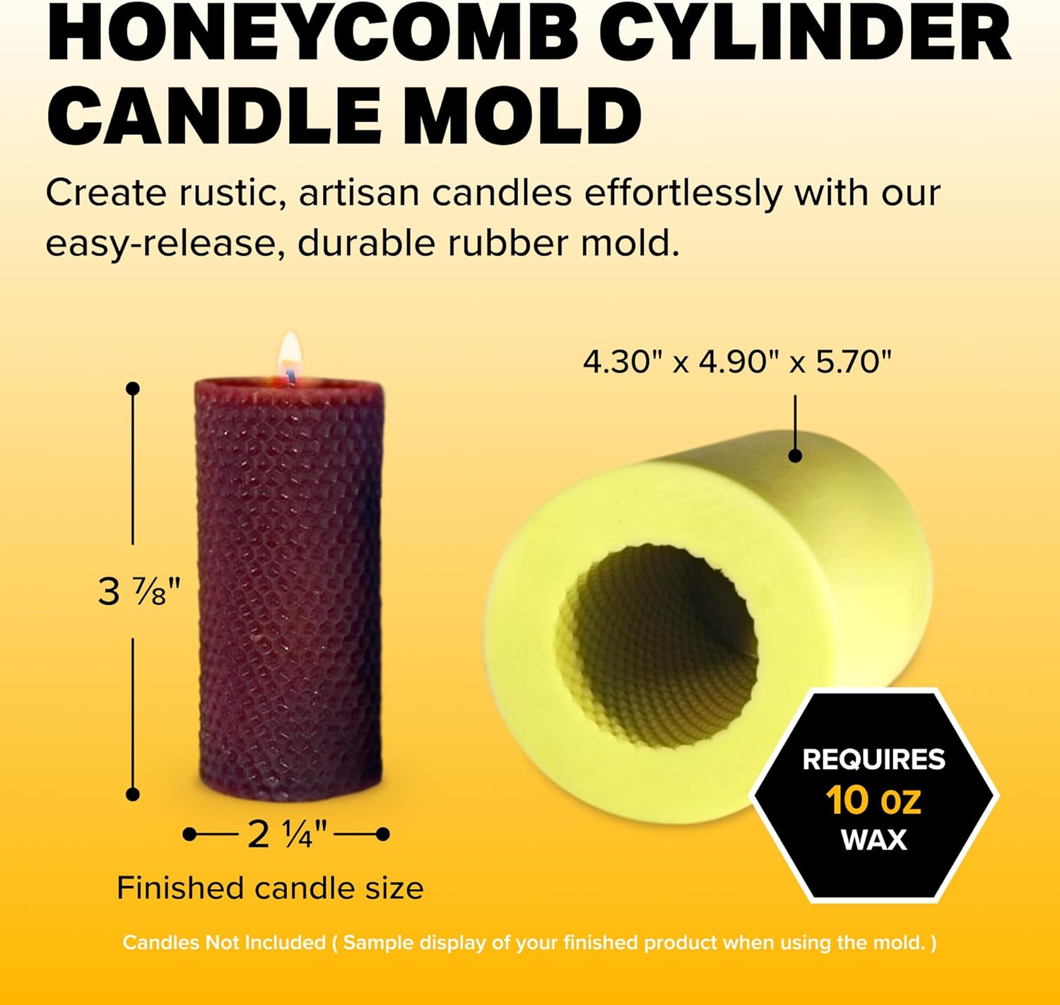 Mann Lake Honeycomb Beeswax Candle Mold