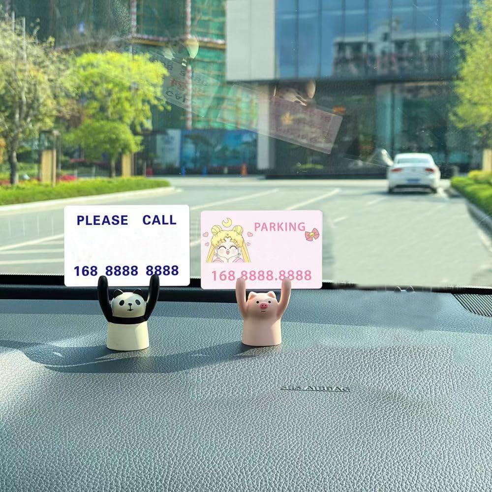7Pcs Cute Raising Hand Animal Memo Holder Resin Clips