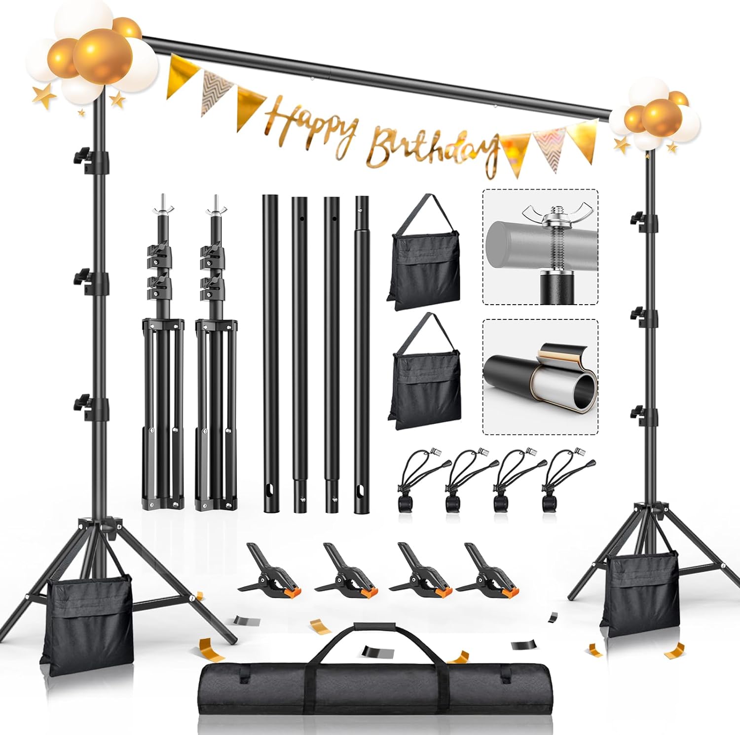 BEIYANG 85 x 10 FT Photo Backdrop Stand Kit