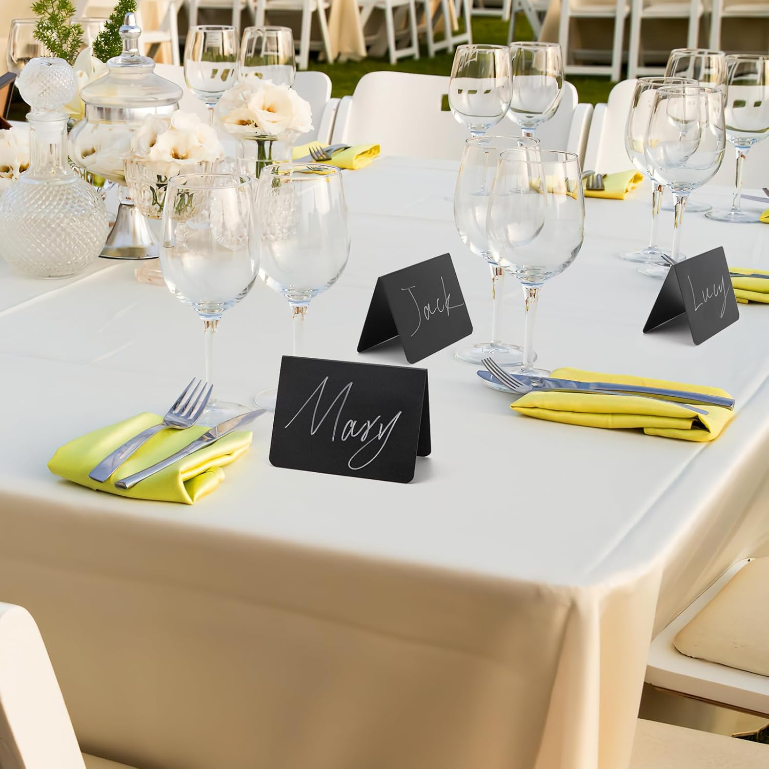 15 Pcs 4x3 Inch Mini Chalkboard Signs for Parties and Events