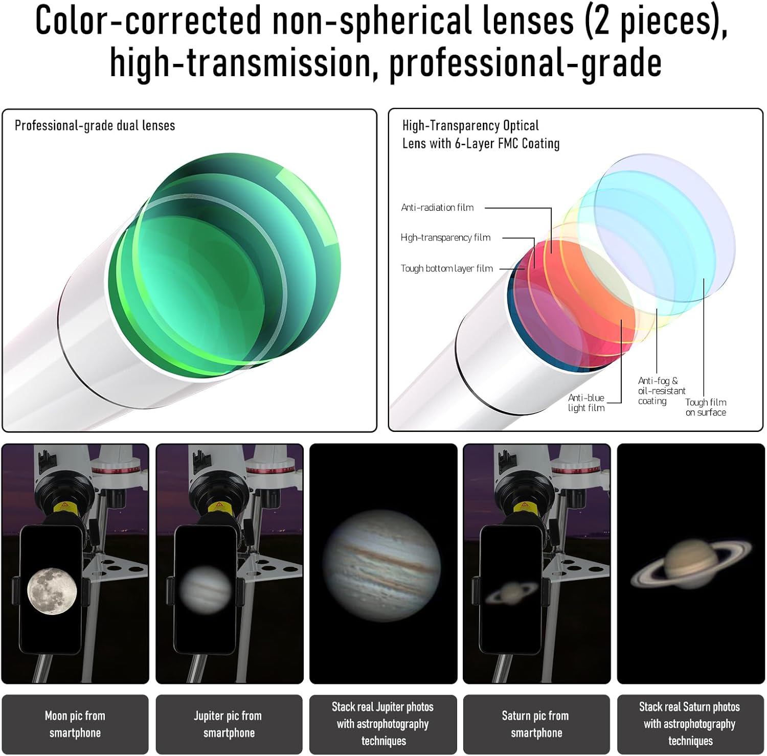 GALAEYES 100mm Aperture Telescope with StarFinding System for iOS and Android