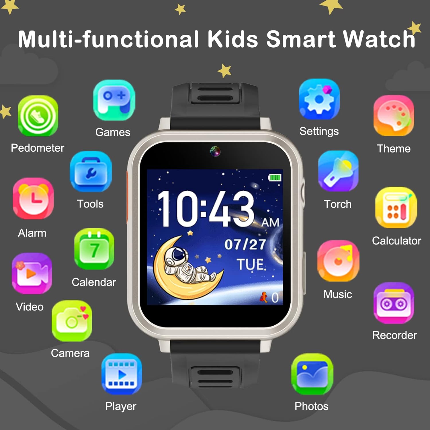 Phyulls Kids Smart Watch with 24 Puzzle Games