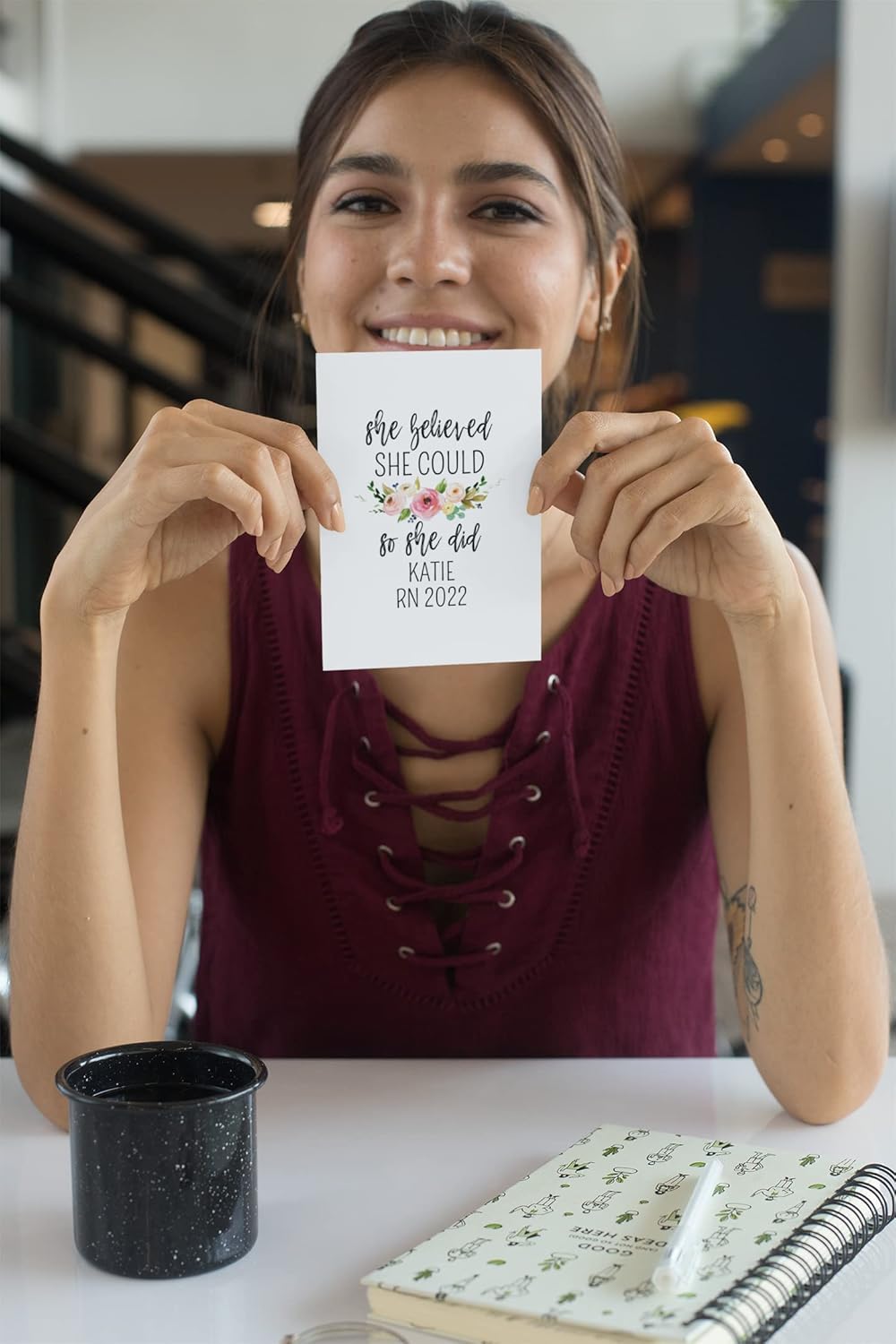 She Believed She Could So She Did Greeting Card