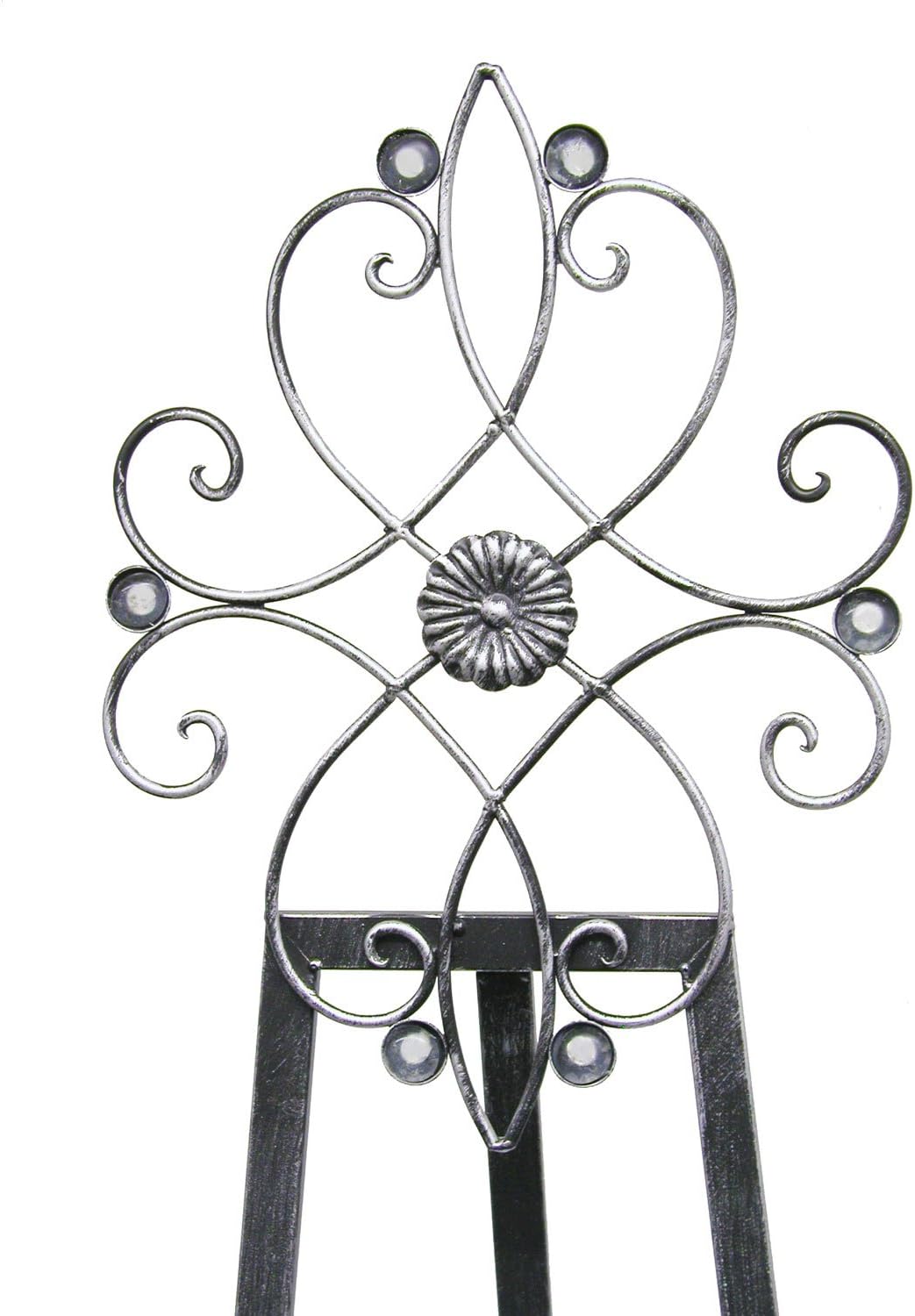 Designstyles Decorative Metal Easel Stand 61 Tall Pewter Finish