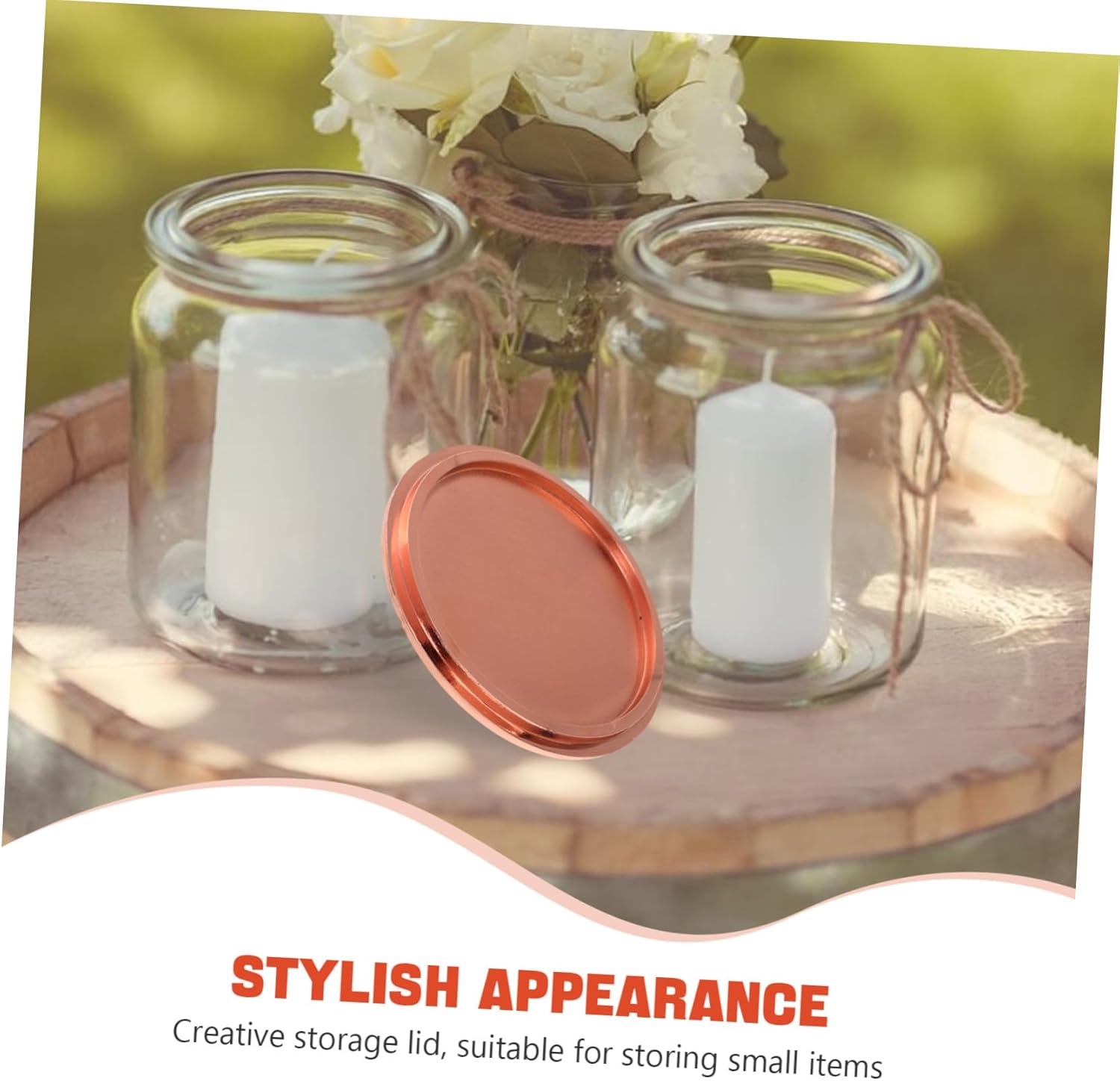 BESPORTBLE Zinc Alloy Candle Jar Lid Decorative Replacement Topper