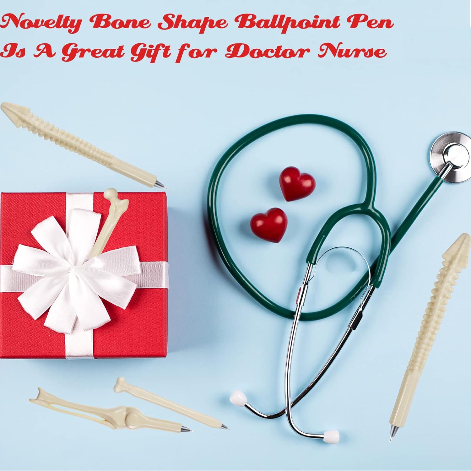 200 Pcs Bone Shaped Ballpoint Pens for Nurses